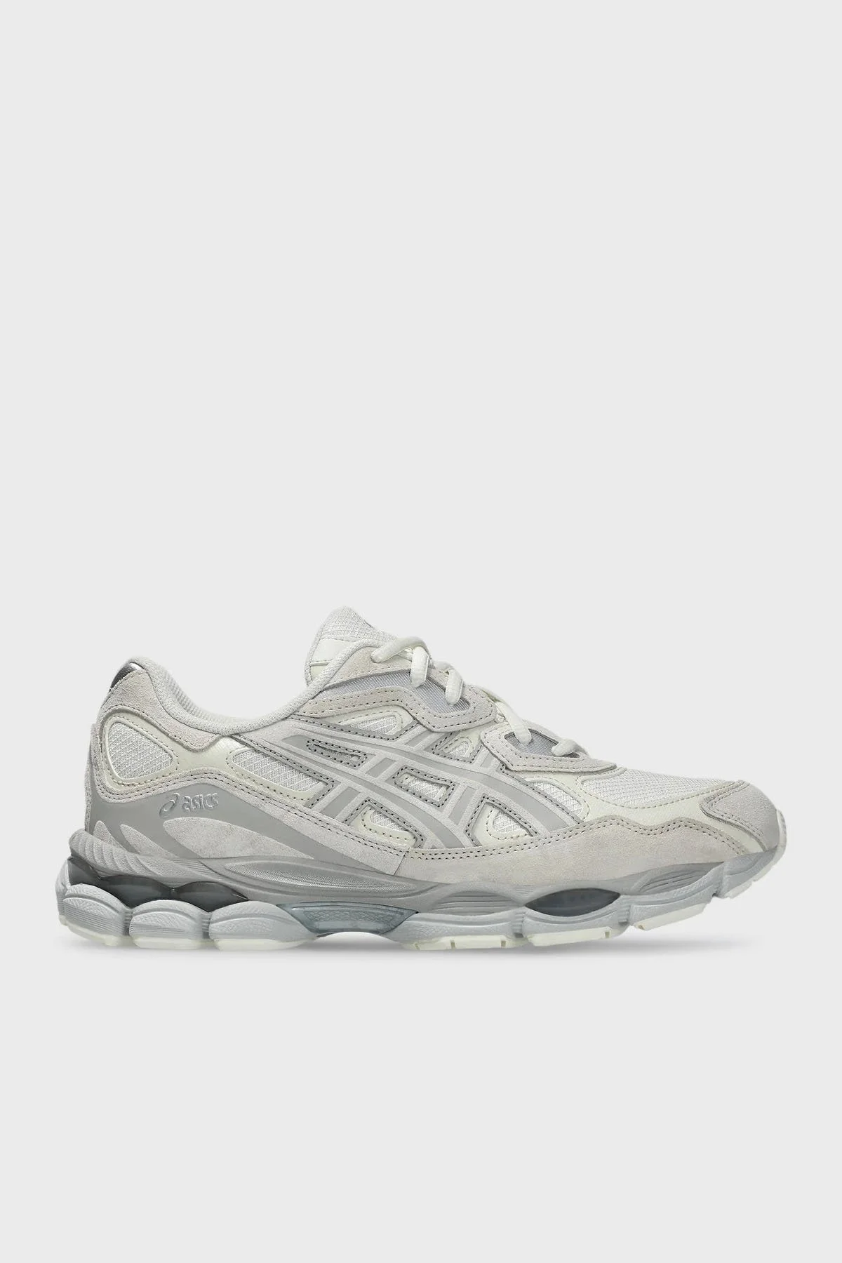 Asics Logolu Süet Detaylı Sneaker Unisex Ayakkabı 1203A739-100 Krem-Bej - 1