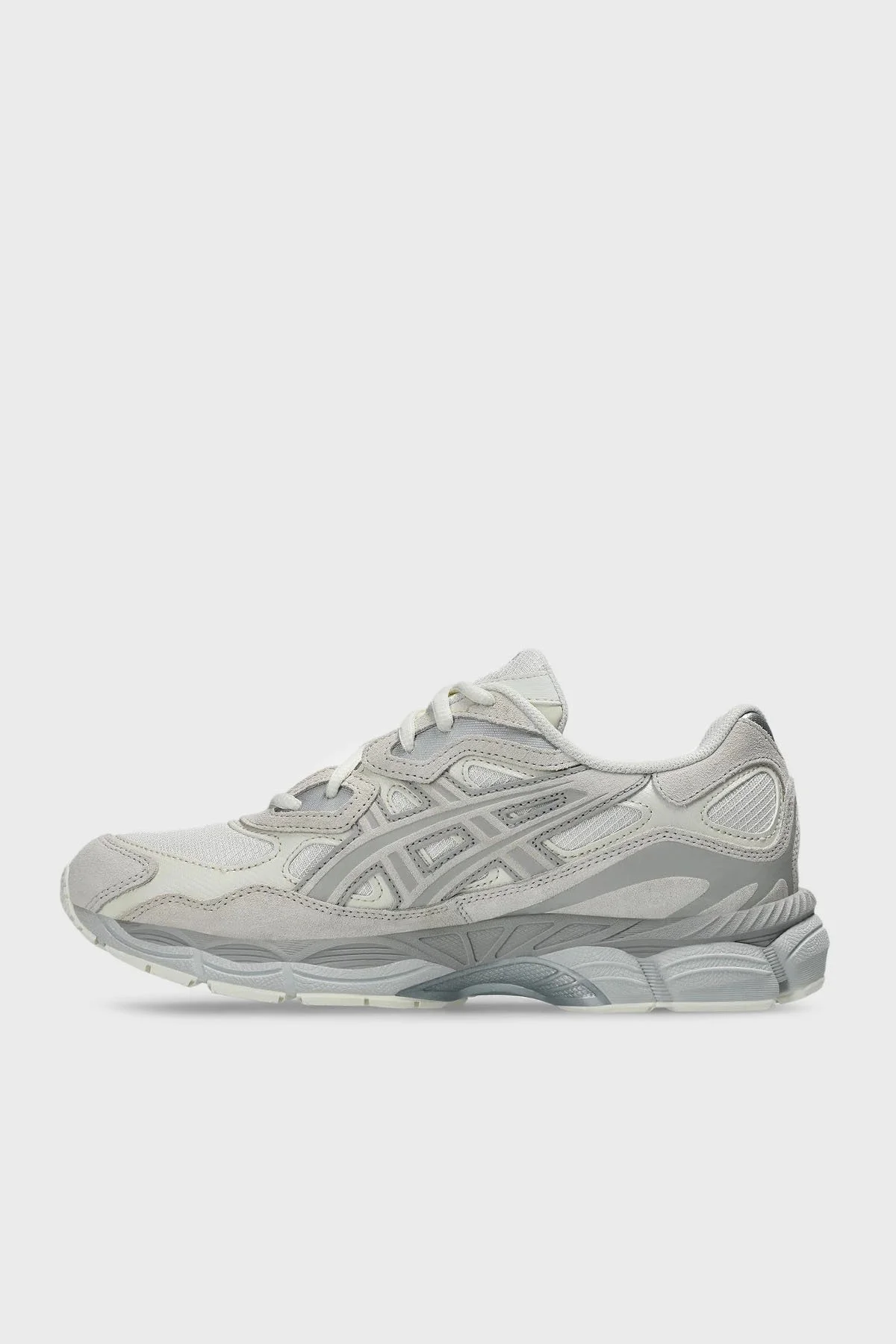 Asics Logolu Süet Detaylı Sneaker Unisex Ayakkabı 1203A739-100 Krem-Bej - 3