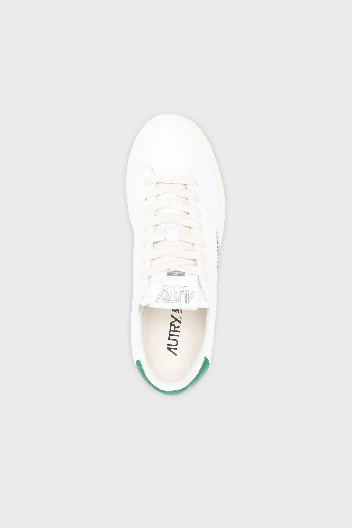 Autry Dallas Hakiki Deri Sneaker Kadın Ayakkabı ADLW-NW02 BEYAZ-YEŞİL - 4