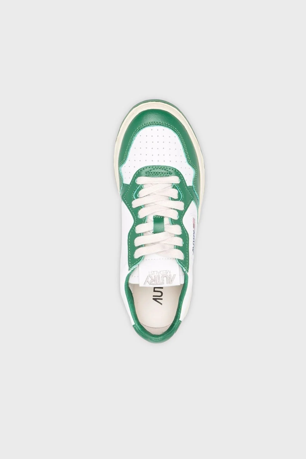 Autry Medalist Hakiki Deri Sneaker Bayan Ayakkabı AULW-WB03 BEYAZ-YEŞİL - 7