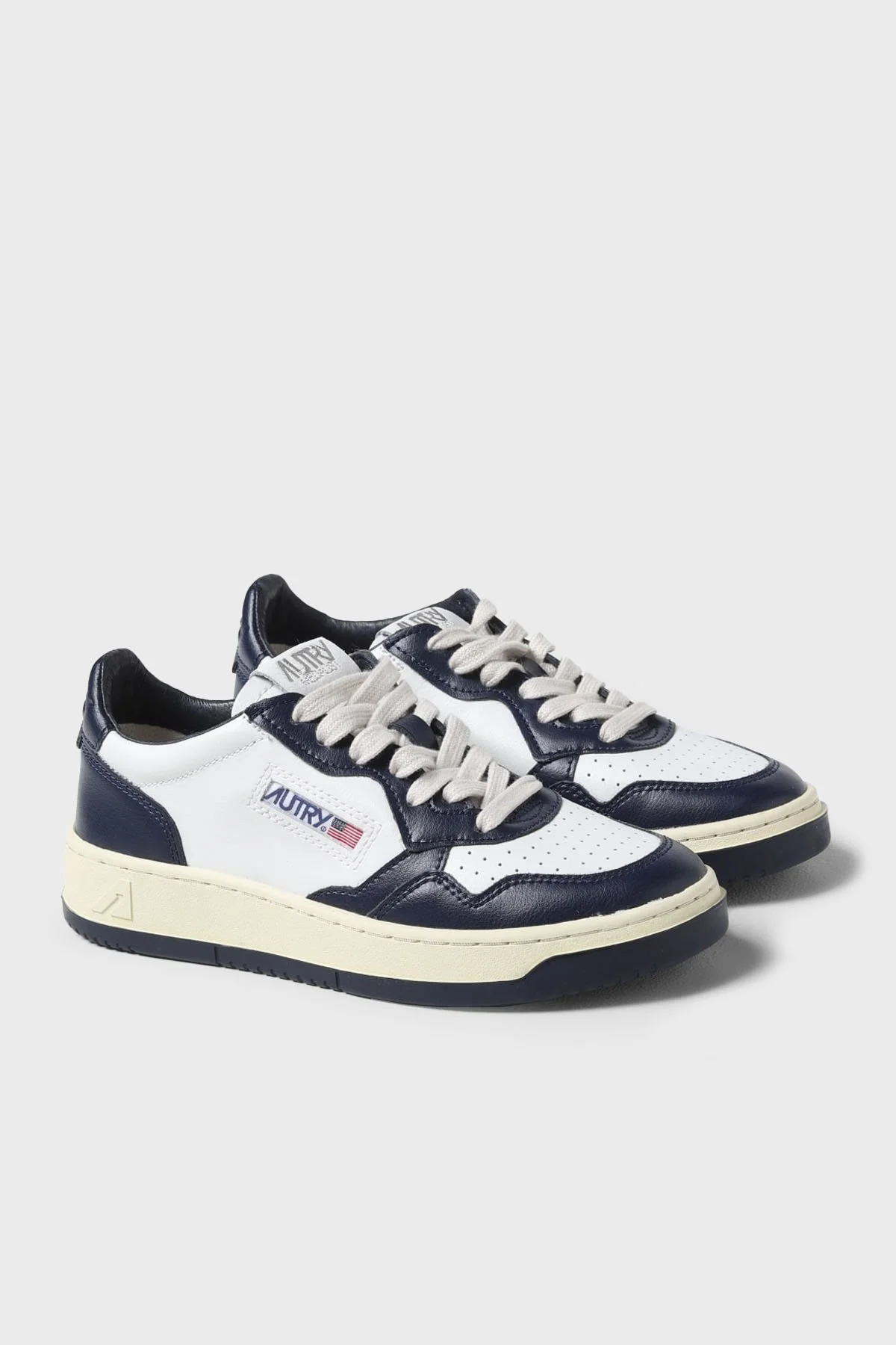 Autry Medalist Hakiki Deri Sneaker Bayan Ayakkabı AULW-WB04 BEYAZ-LACİVERT - 2