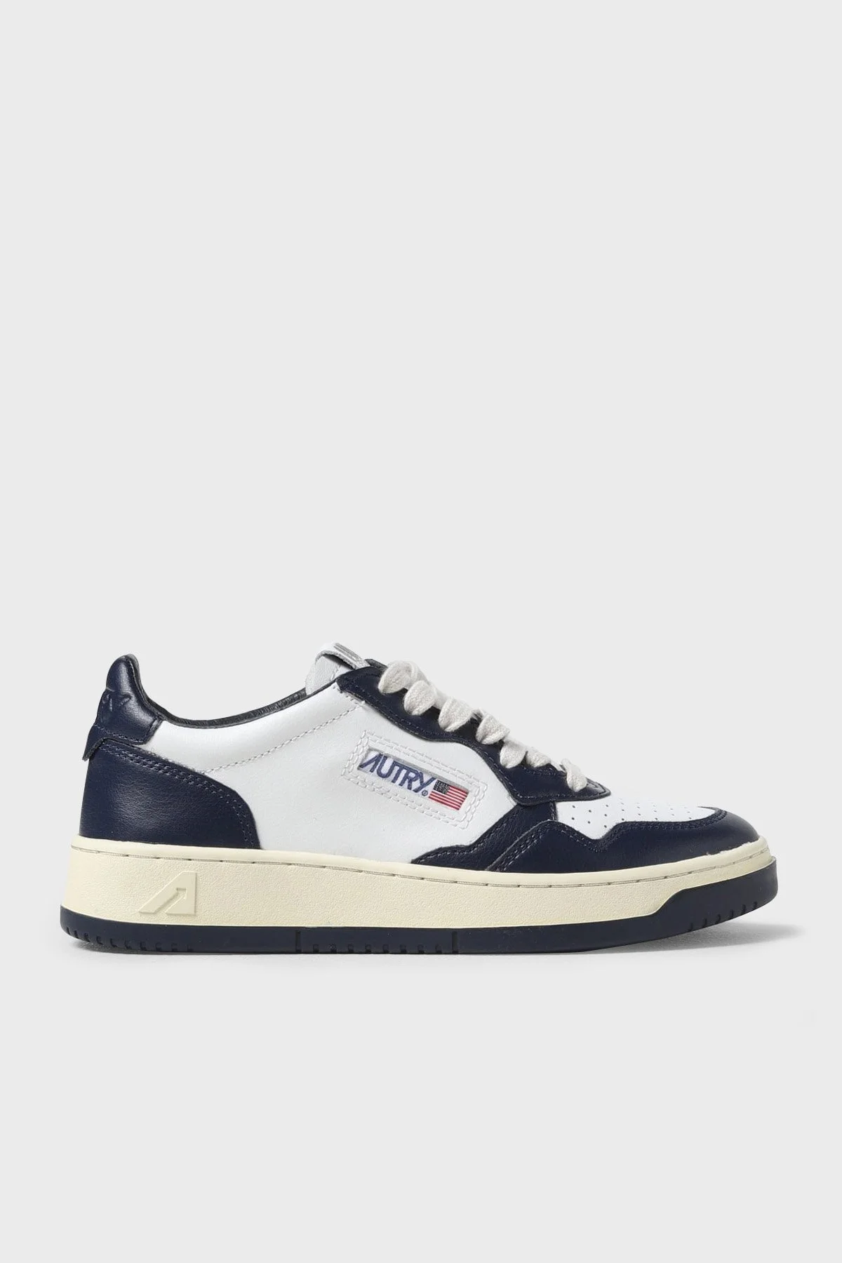 Autry Medalist Hakiki Deri Sneaker Kadın Ayakkabı AULW-WB04 BEYAZ-LACİVERT - 1