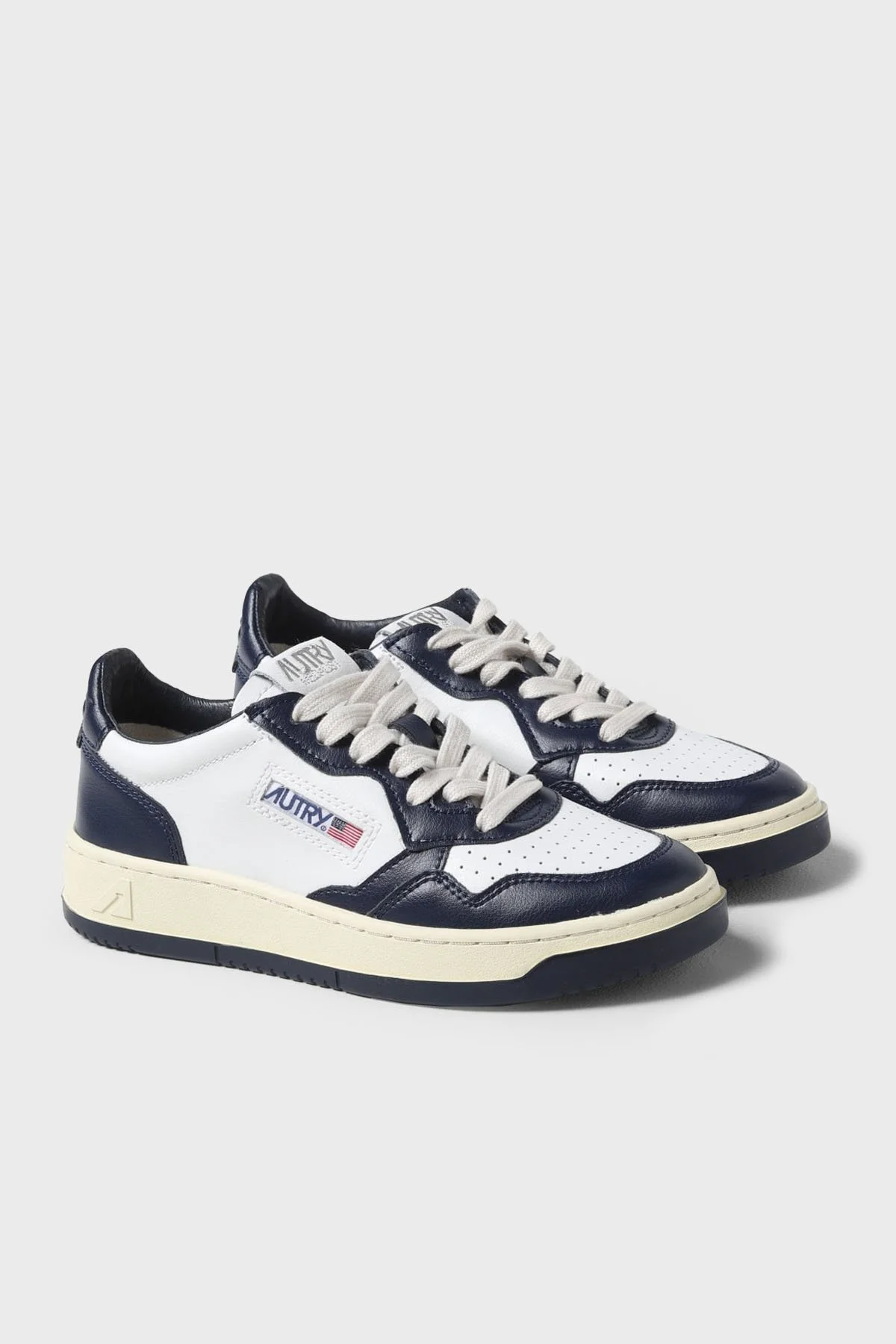 Autry Medalist Hakiki Deri Sneaker Kadın Ayakkabı AULW-WB04 BEYAZ-LACİVERT - 2