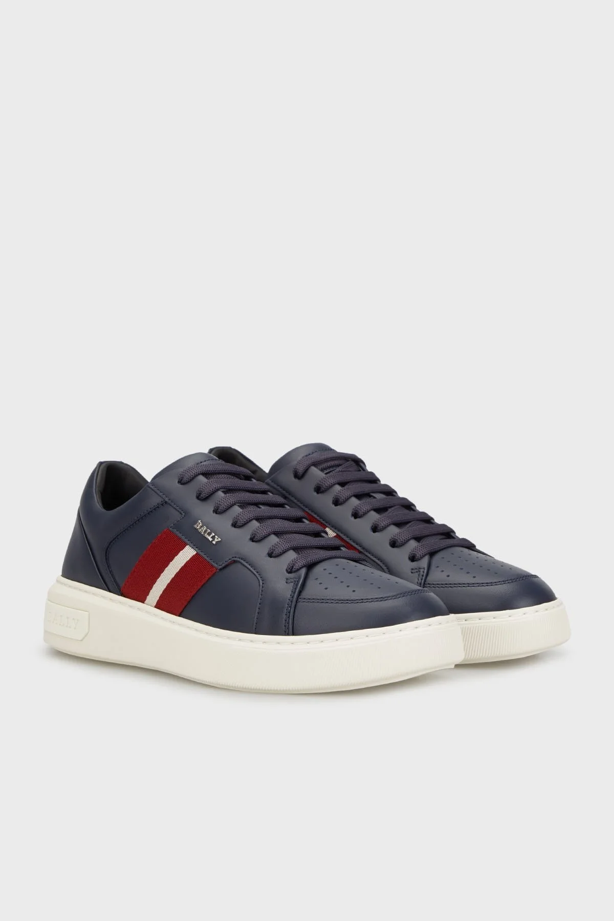Bally Hakiki Deri Sneaker Erkek Ayakkabı MOONY F029 LACİVERT - 8