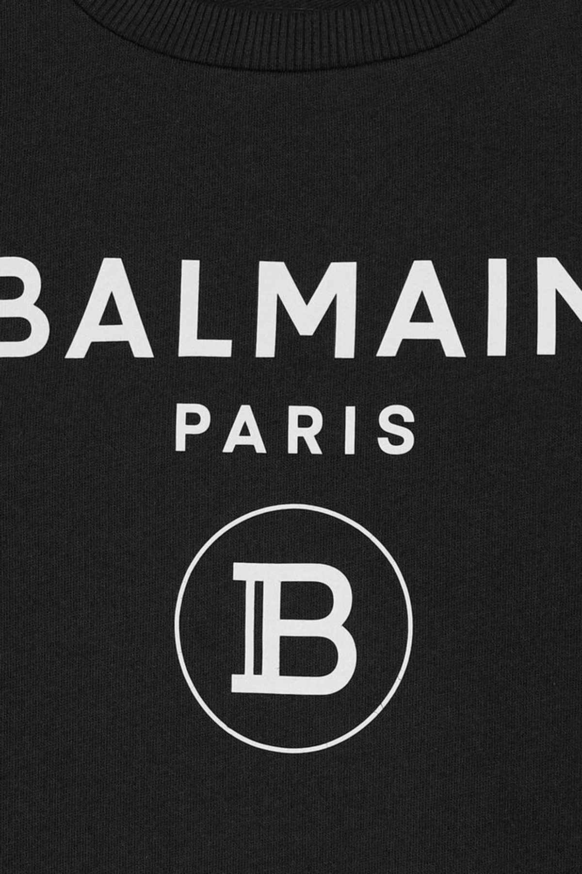 Balmain Pamuklu Bisiklet Yaka Çocuk Sweat 6M4760 MX270 930 SİYAH - 5