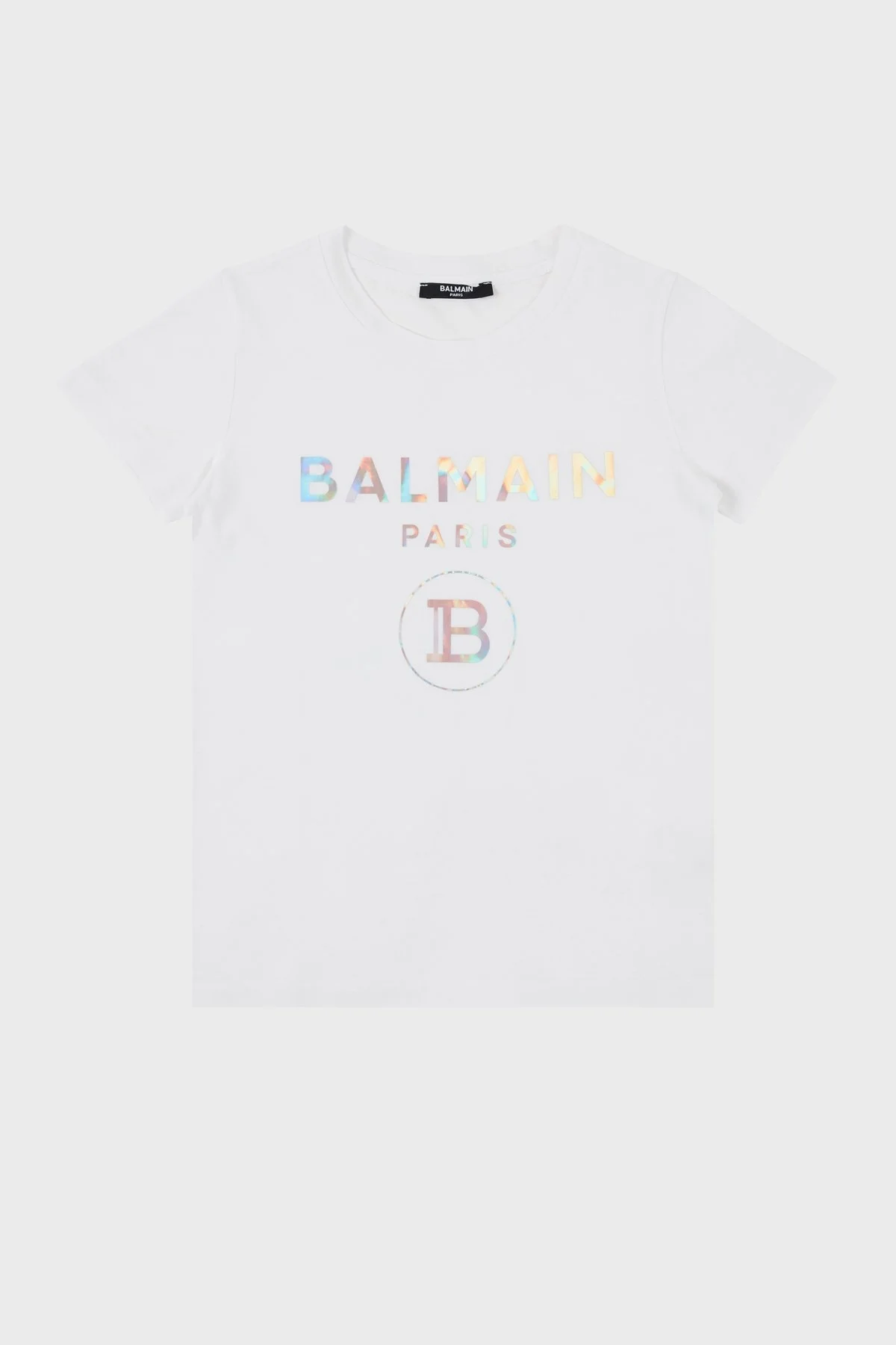 Balmain Pamuklu Bisiklet Yaka Çocuk T Shirt 6M8021 MX030 100MC BEYAZ - 1