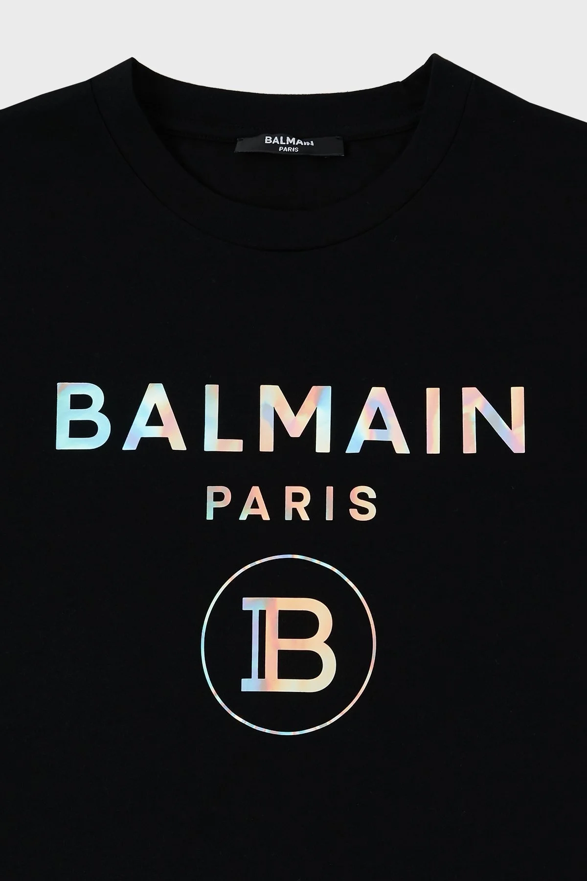 Balmain Pamuklu Bisiklet Yaka Çocuk T Shirt 6M8021 MX030 930MC SİYAH - 6