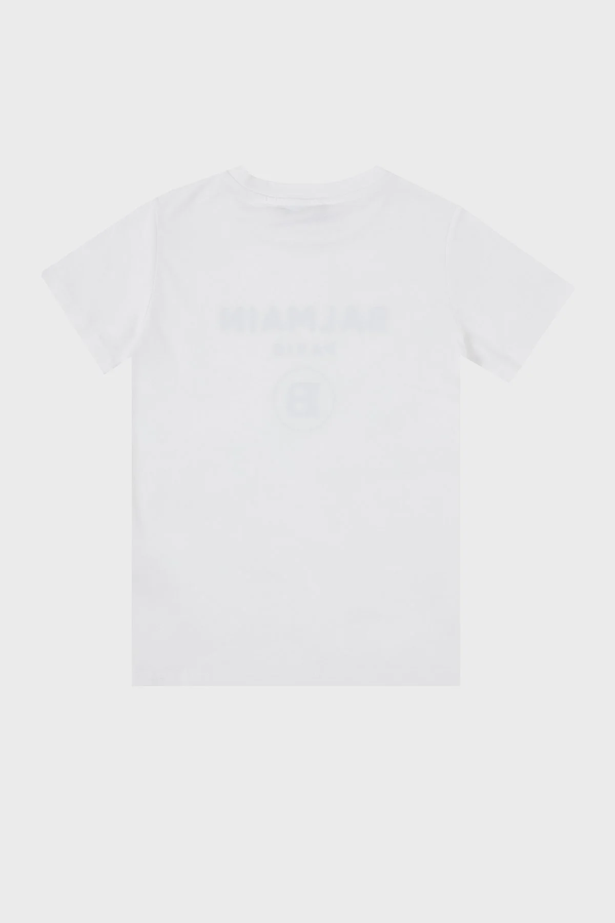 Balmain Pamuklu Bisiklet Yaka Çocuk T Shirt 6M8701 MX030 100NE BEYAZ - 2