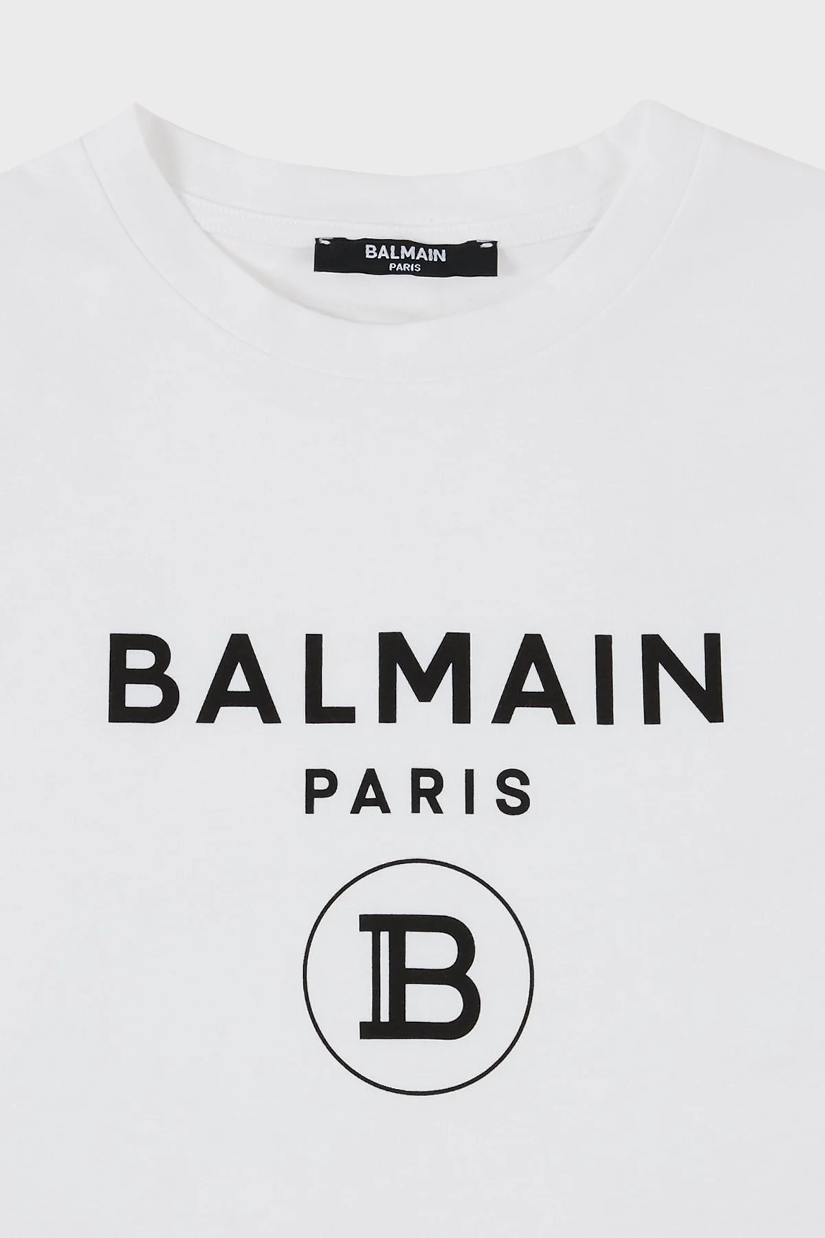 Balmain Pamuklu Bisiklet Yaka Çocuk T Shirt 6M8701 MX030 100NE BEYAZ - 3