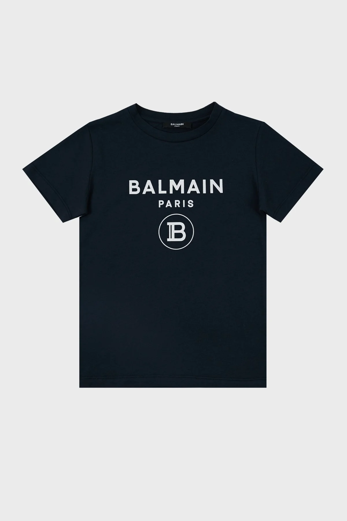 Balmain Pamuklu Bisiklet Yaka Çocuk T Shirt 6M8701 MX030 621BC LACİVERT - 1