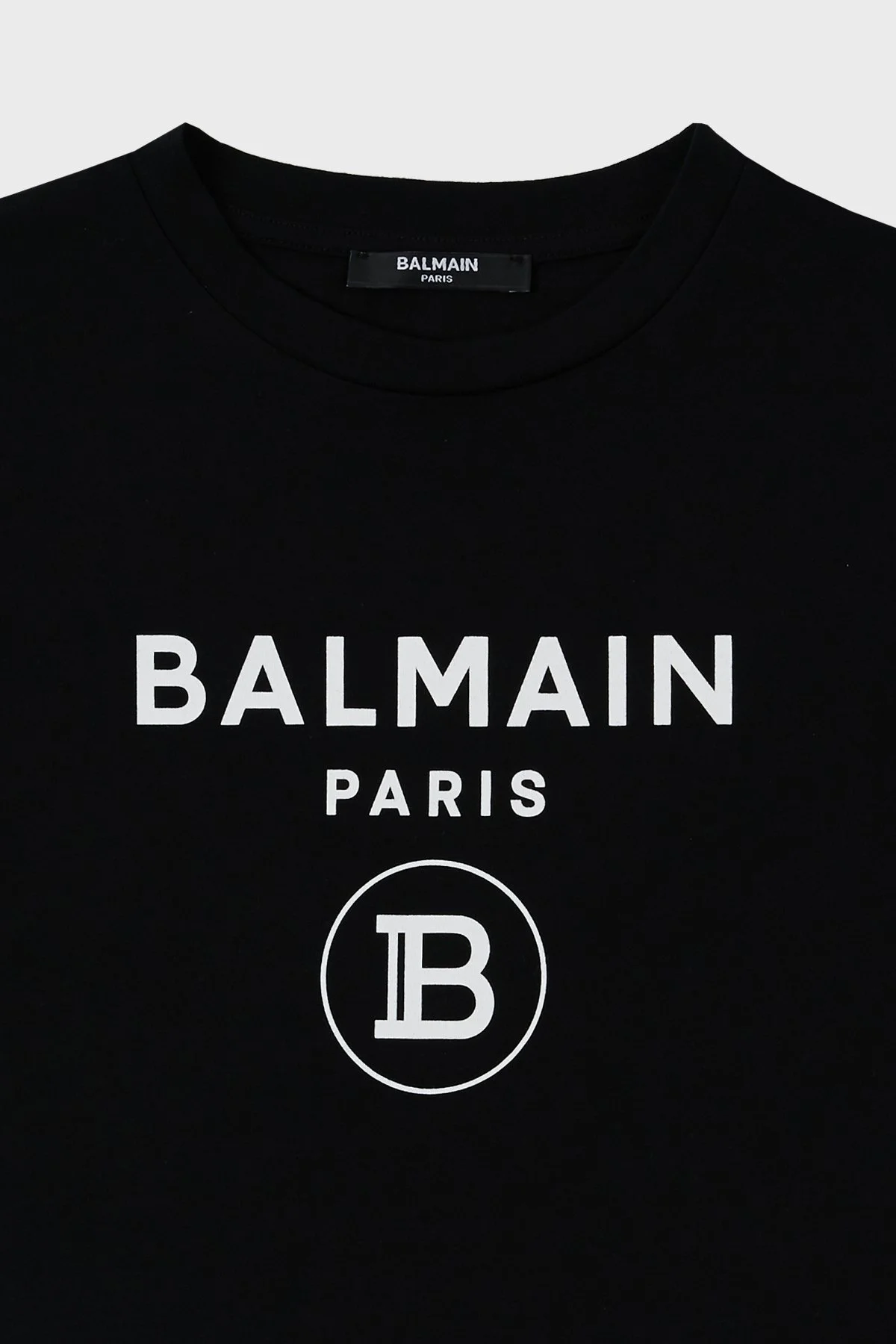 Balmain Pamuklu Bisiklet Yaka Çocuk T Shirt 6M8701 MX030 930BC SİYAH - 3