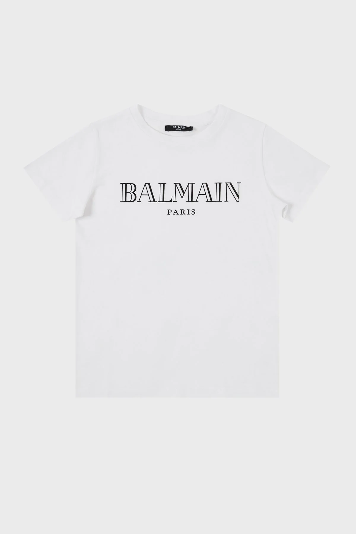 Balmain Pamuklu Bisiklet Yaka Çocuk T Shirt 6M8721 MX030 100 BEYAZ - 4