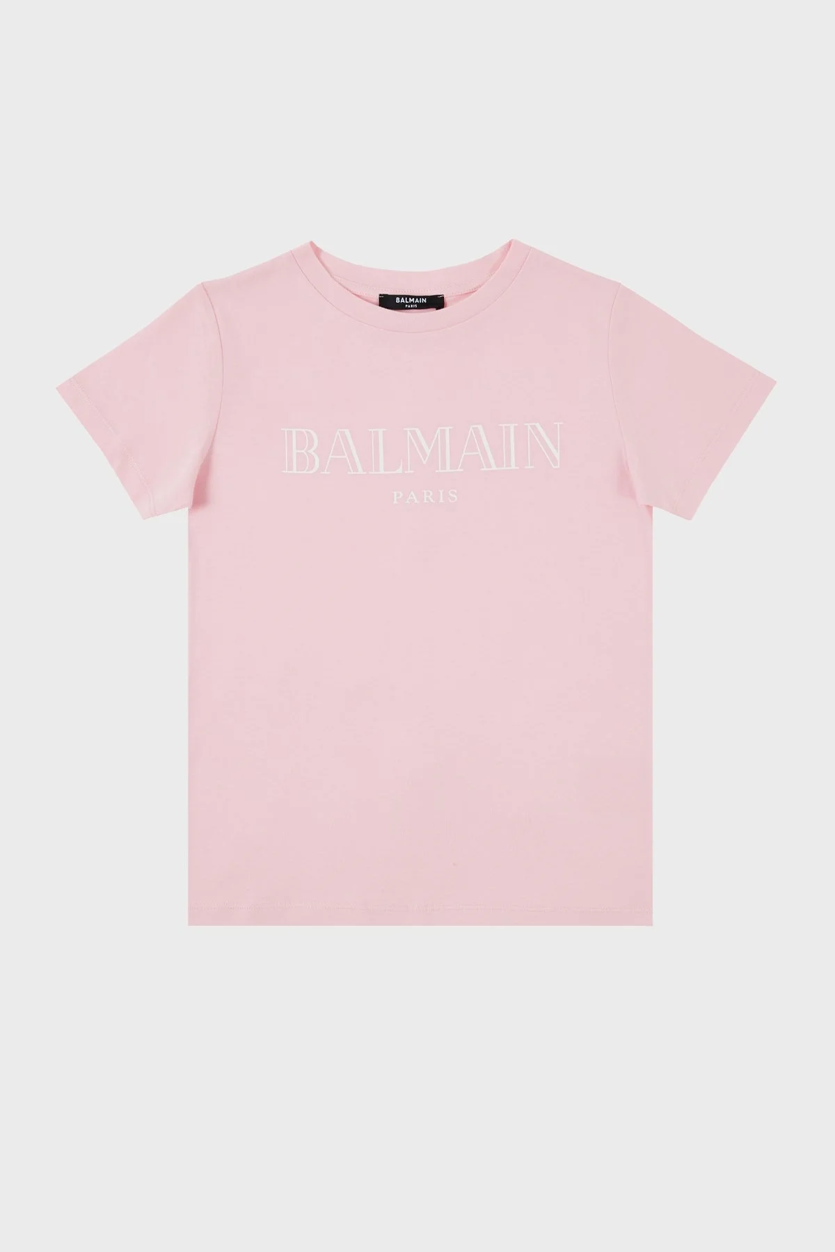Balmain Pamuklu Bisiklet Yaka Çocuk T Shirt 6M8721 MX030 506 PUDRA - 4