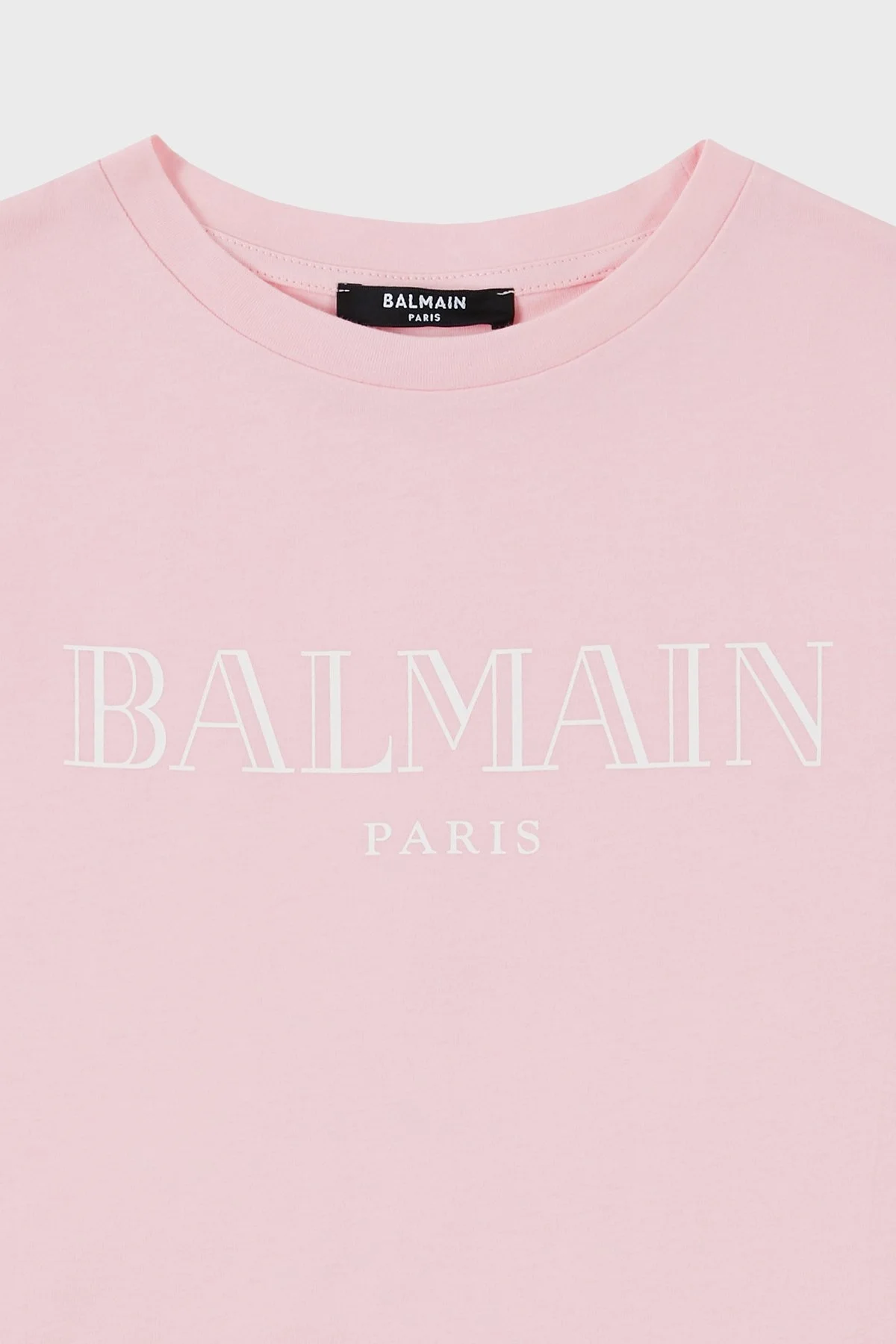 Balmain Pamuklu Bisiklet Yaka Çocuk T Shirt 6M8721 MX030 506 PUDRA - 6