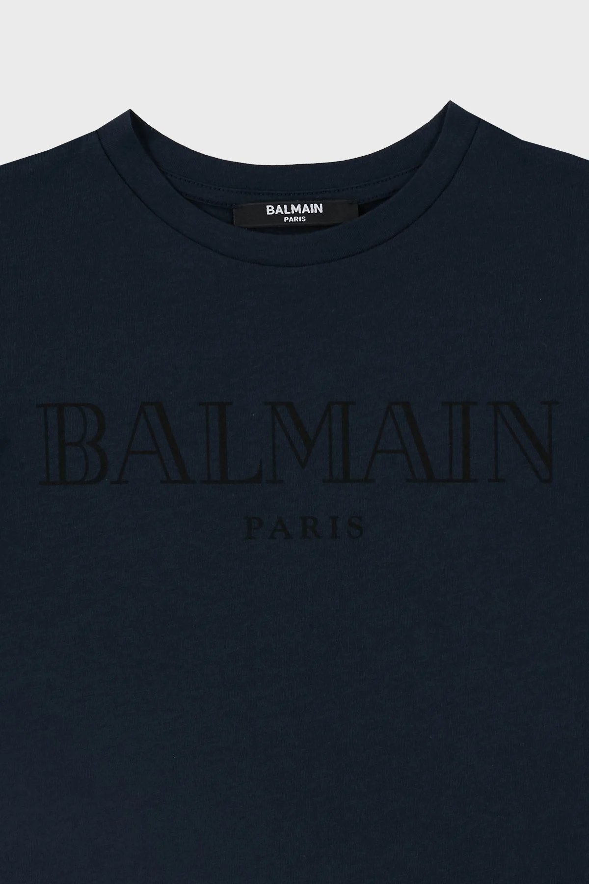 Balmain Pamuklu Bisiklet Yaka Çocuk T Shirt 6M8721 MX030 621 LACİVERT - 6