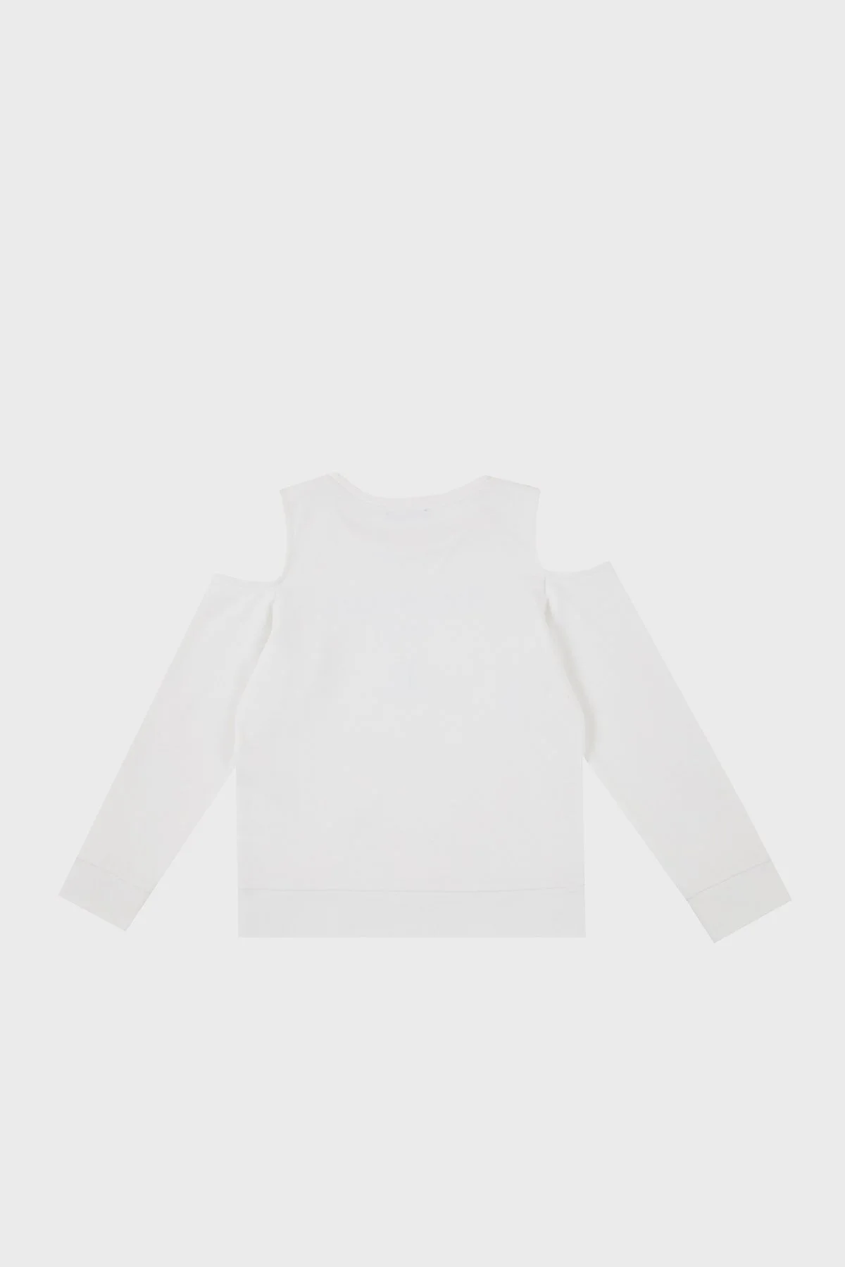 Balmain Pamuklu Bisiklet Yaka Pencereli Çocuk Sweat 6M4020 MX270 130 BEYAZ - 7