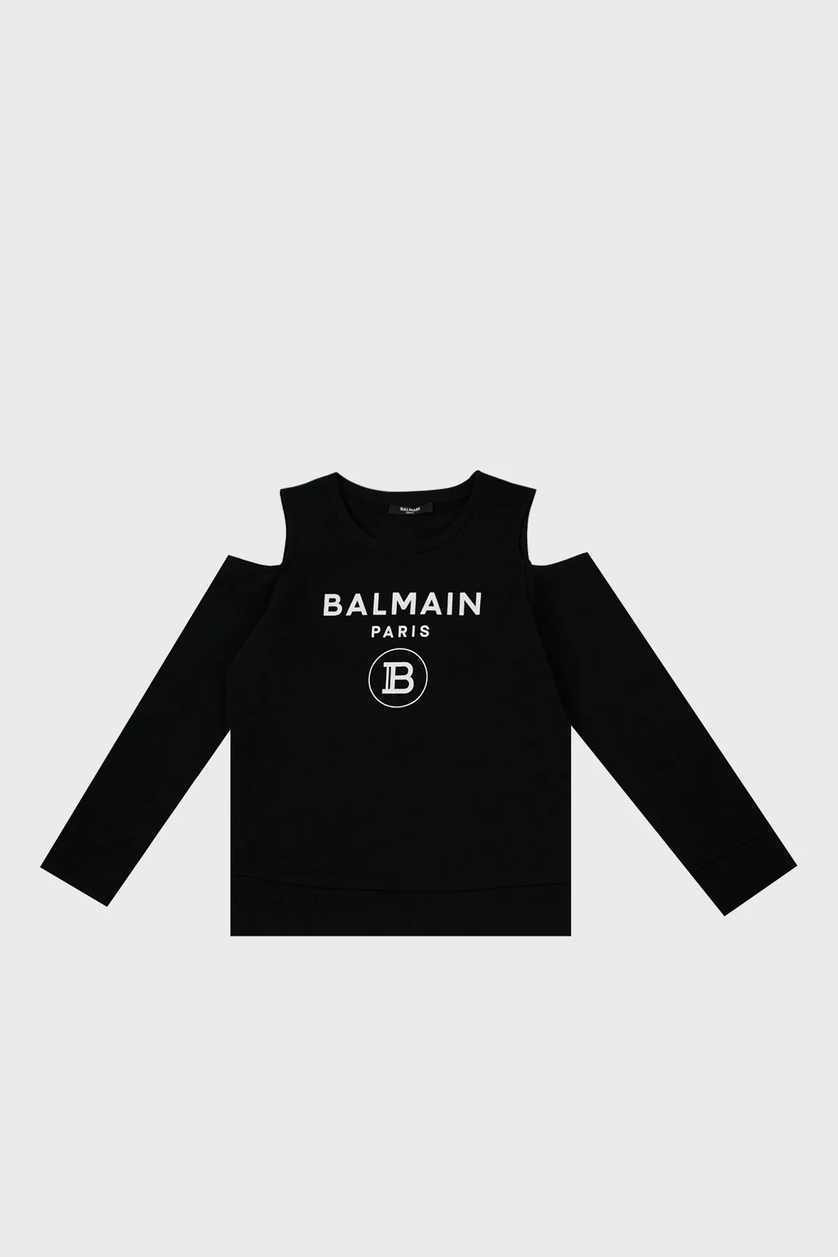 Balmain Pamuklu Bisiklet Yaka Pencereli Çocuk Sweat 6M4020 MX270 930 SİYAH - 5