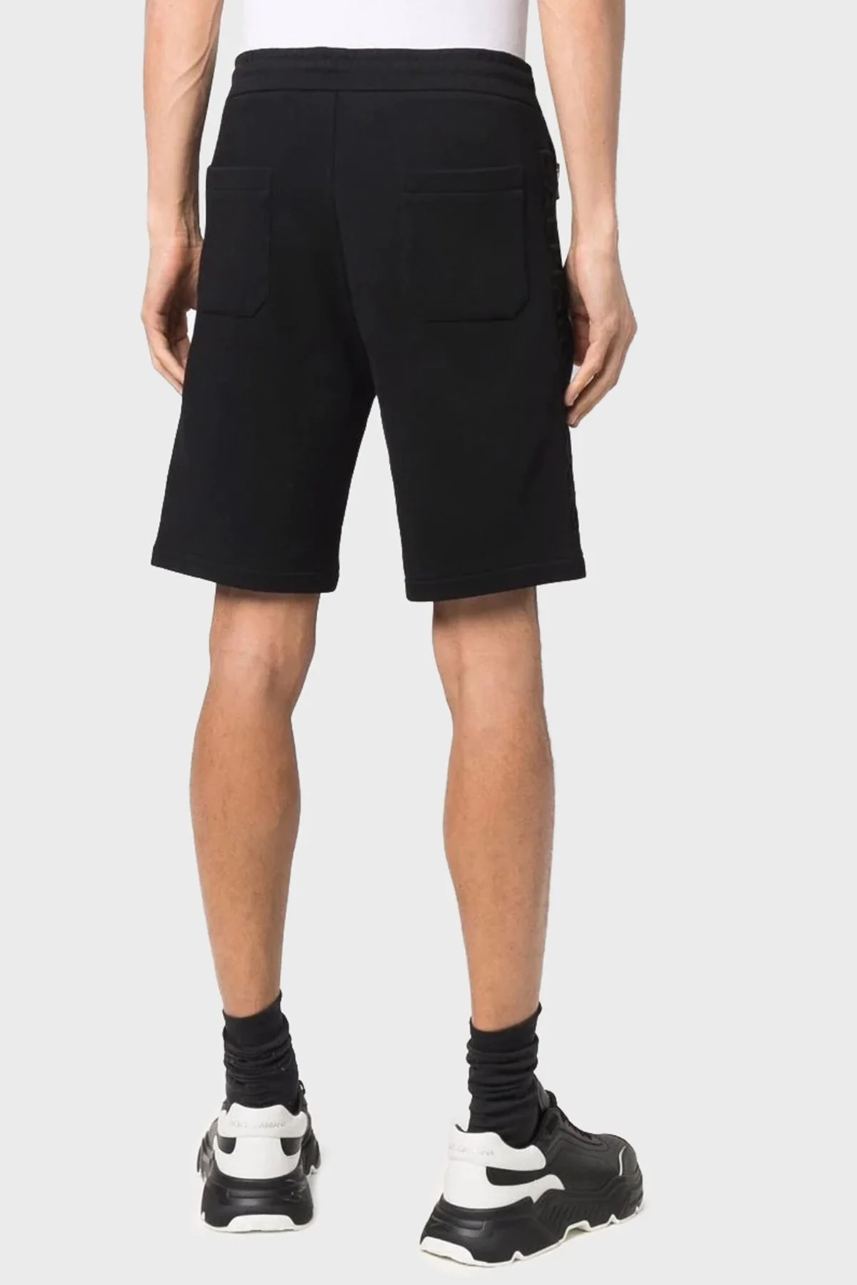 Balmain Pamuklu Loose Fit Cepli Bermuda Erkek Şort XH1OA000BB34 0PA SİYAH - 3