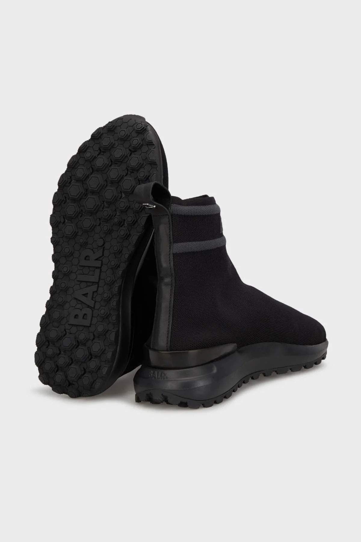 BALR. Logo Baskılı Çorap Formlu Tırtıklı Taban Bilekli Sneaker Erkek Ayakkabı B1512.1012 102 SİYAH - 8