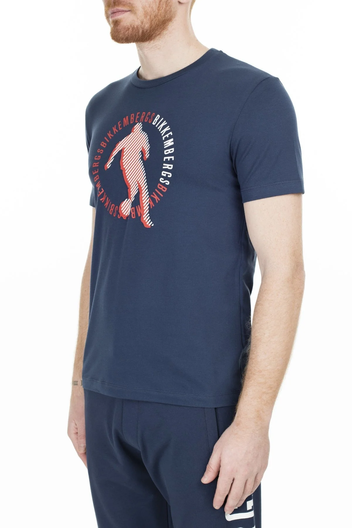 Bikkembergs Erkek T Shirt C7001E2E1823Y91 LACİVERT - 3