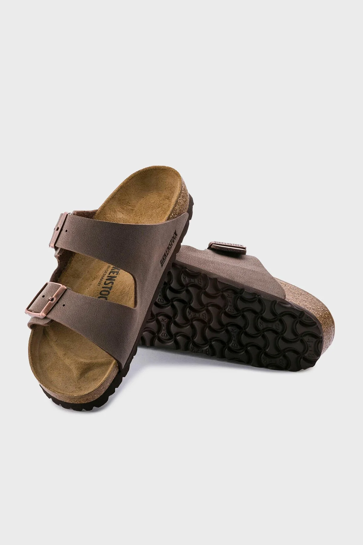 Birkenstock Arizona Bf Nu Çift Bantlı Nubuk Unisex Terlik 151183 KAHVE - 3