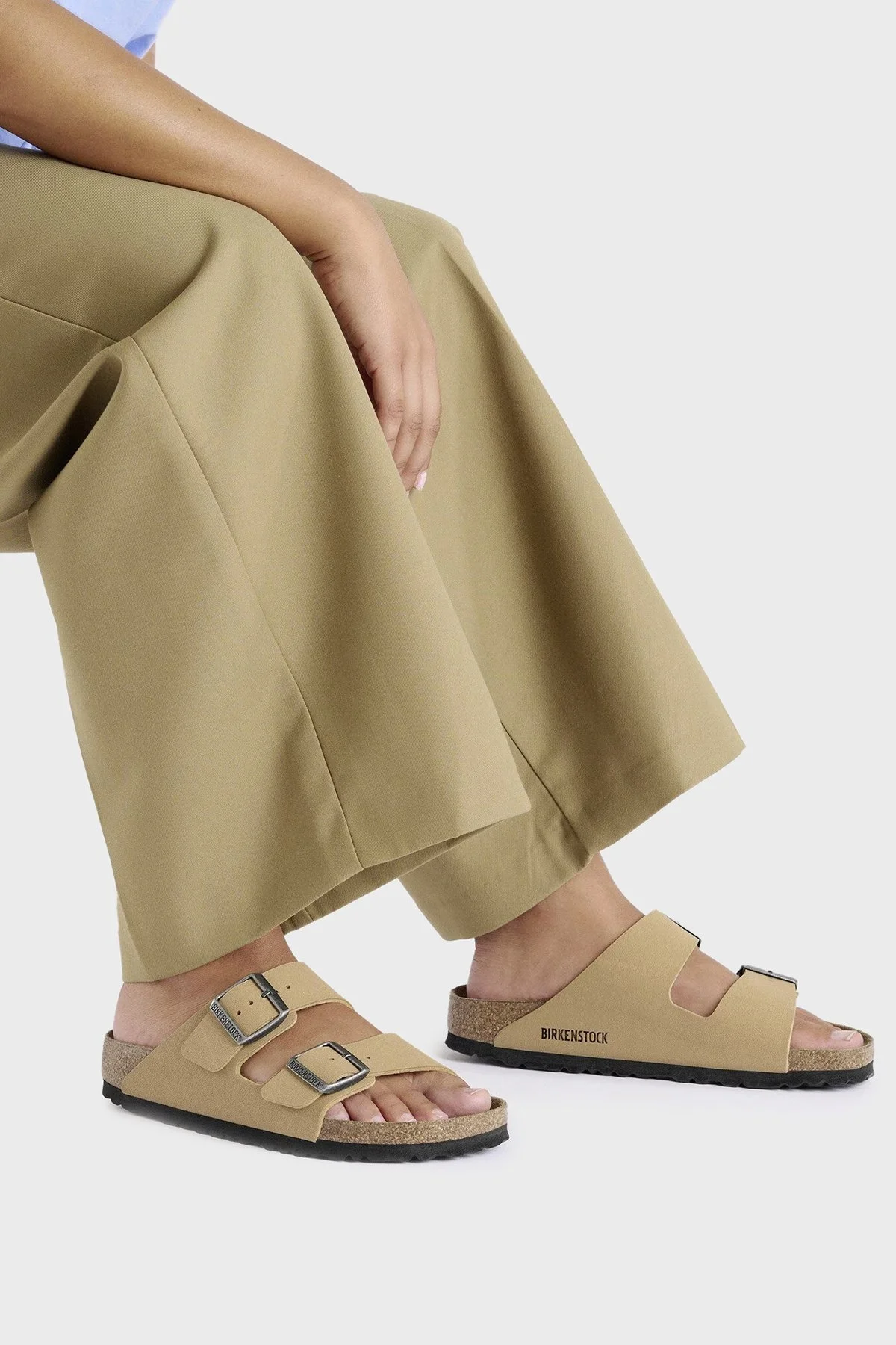 Birkenstock Arizona Bf Nu Çift Bantlı Süet Unisex Terlik 1029151 KOYU KREM - 9
