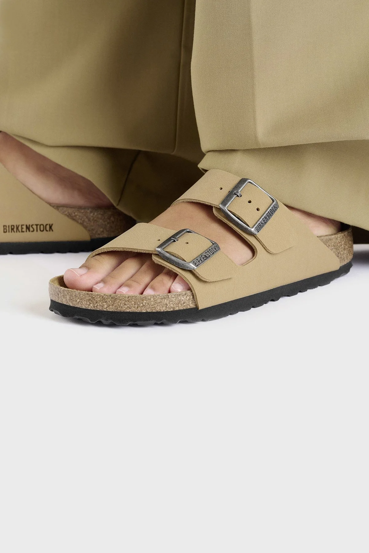 Birkenstock Arizona Bf Nu Çift Bantlı Süet Unisex Terlik 1029151 KOYU KREM - 3