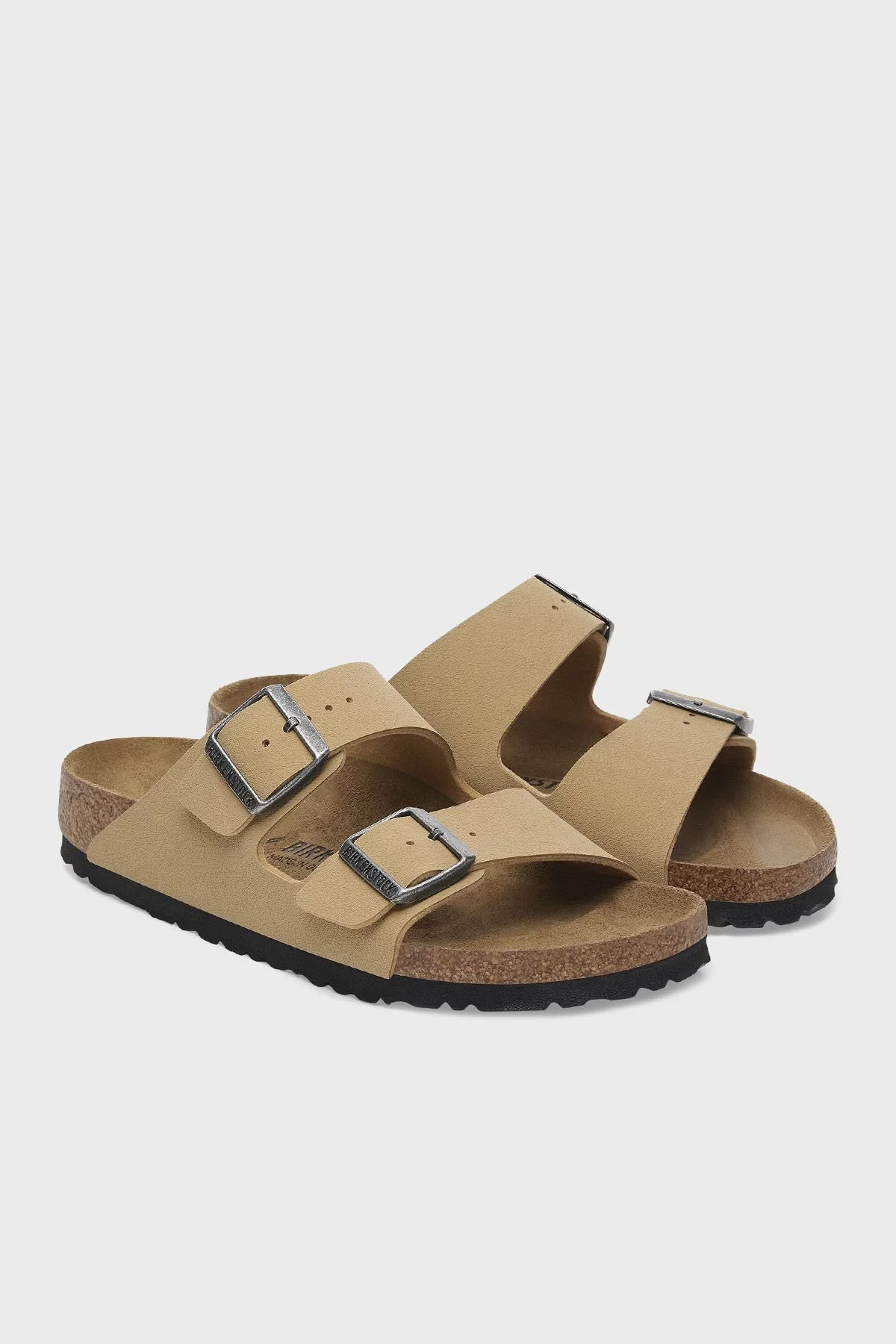Birkenstock Arizona Bf Nu Çift Bantlı Süet Unisex Terlik 1029151 KOYU KREM - 6