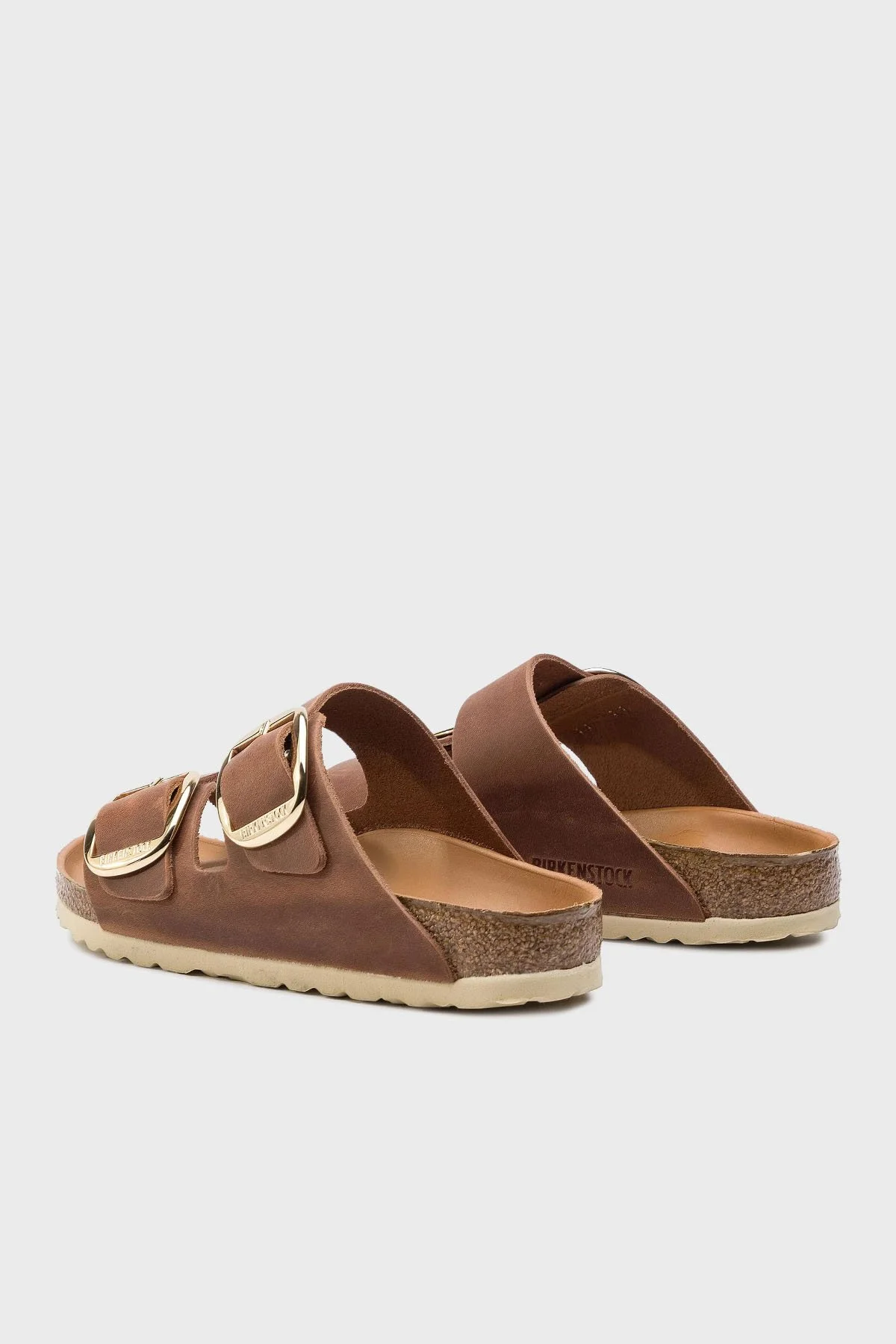 Birkenstock Arizona Big Buckle Leoi % 100 Deri Çift Bantlı Kadın Terlik 1011073 KONYAK - 5
