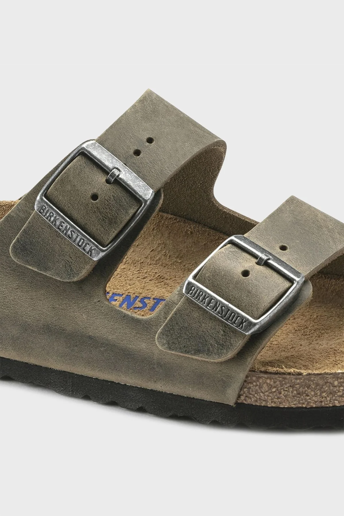 Birkenstock Arizona Sfb Deri Çift Bantlı Unisex Terlik 1019377 KOYU HAKİ - 3