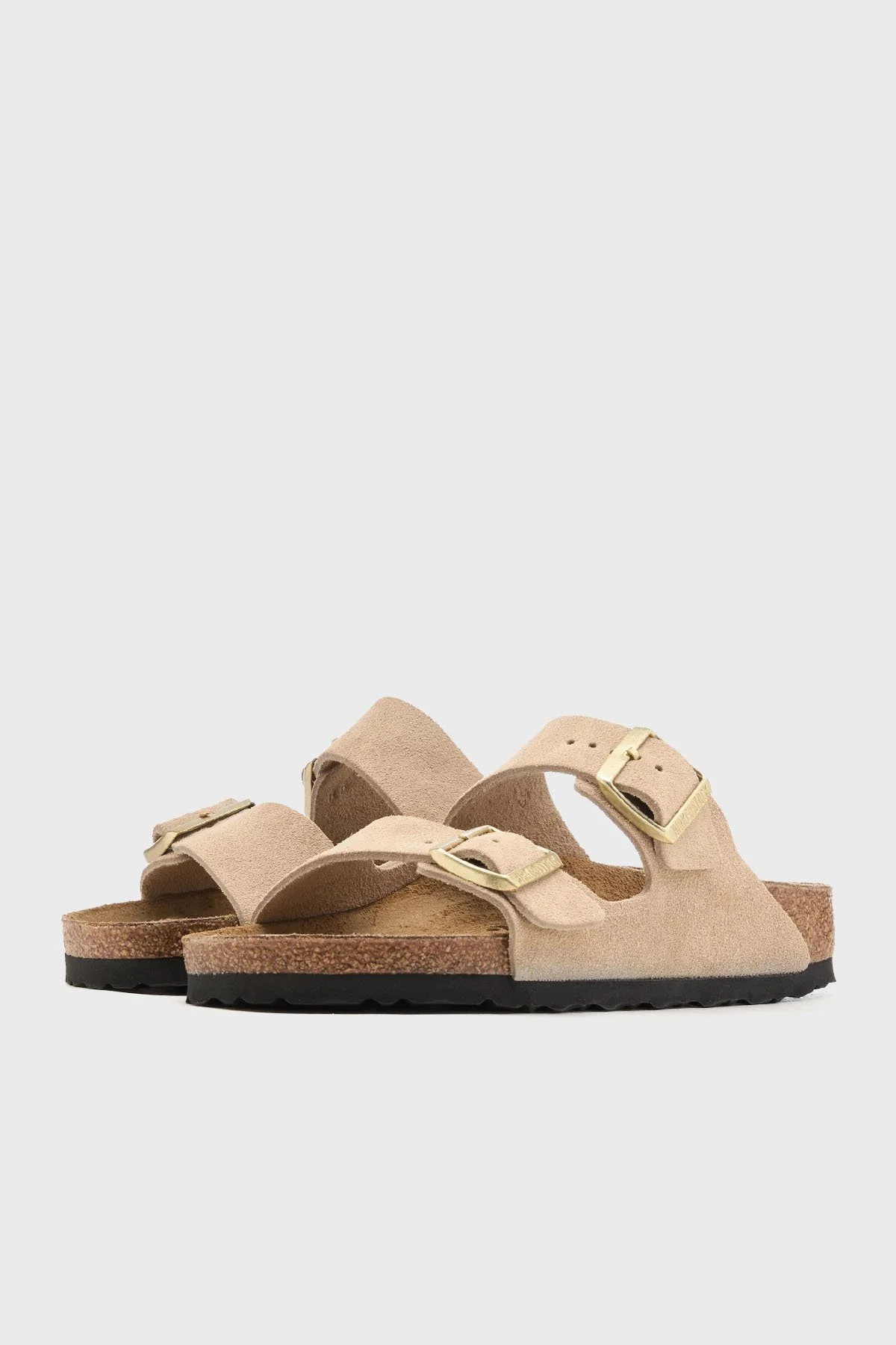Birkenstock Arizona Vl Çift Bantlı Süet Kadın Terlik 1029260 BEJ - 3