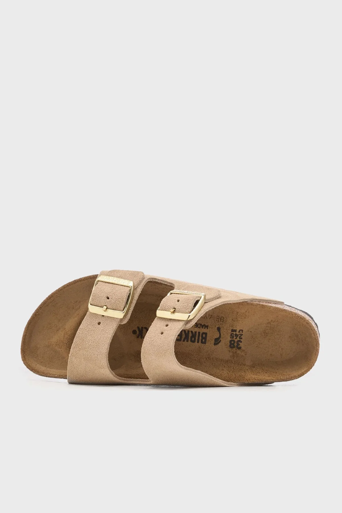 Birkenstock Arizona Vl Çift Bantlı Süet Kadın Terlik 1029260 BEJ - 5