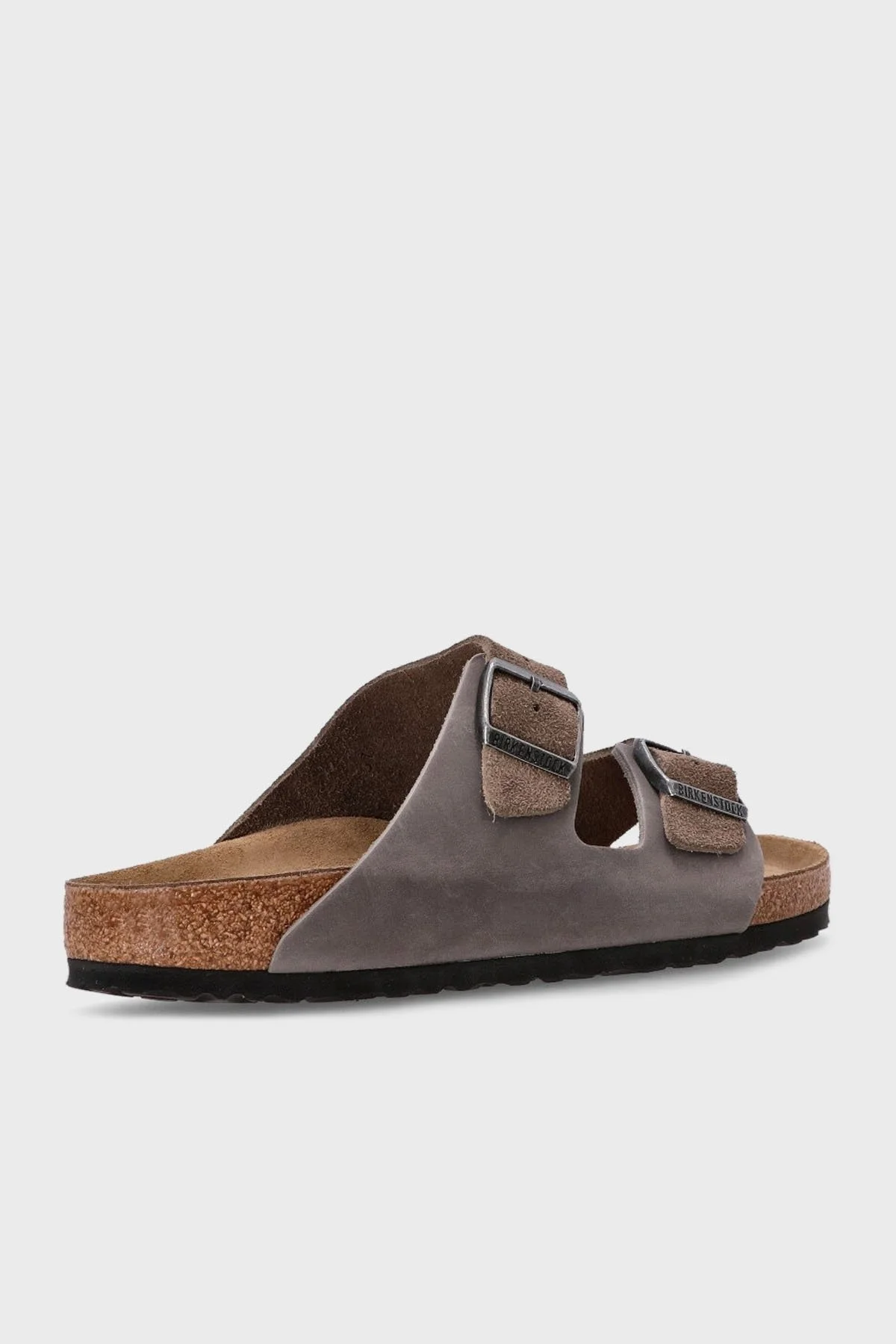 Birkenstock Arizona Vl Leoı Çift Bantlı Süet Erkek Terlik 1029167 Gri-Kahve - 3