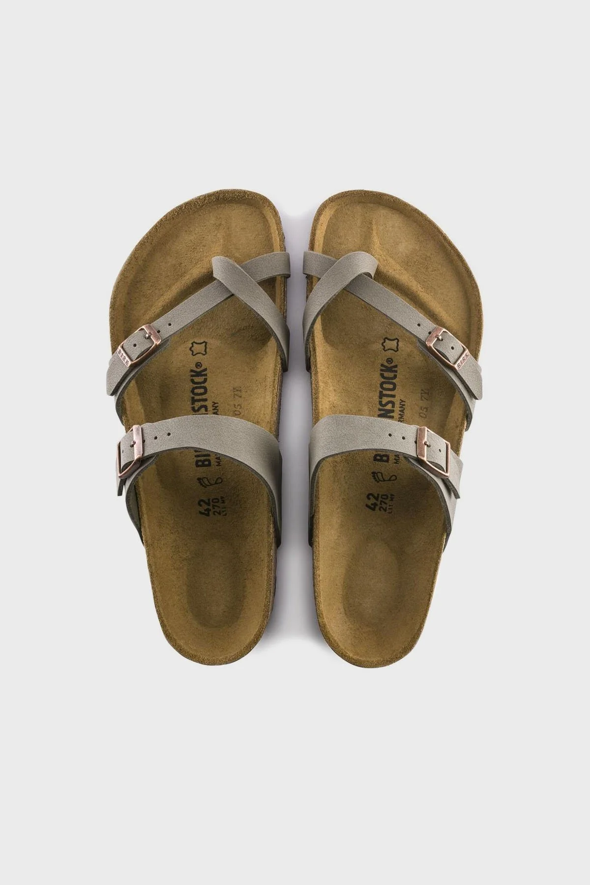 Birkenstock Birkenstock Mayari Bf Parmak Arası Unisex Terlik 071071 TAŞ - 4
