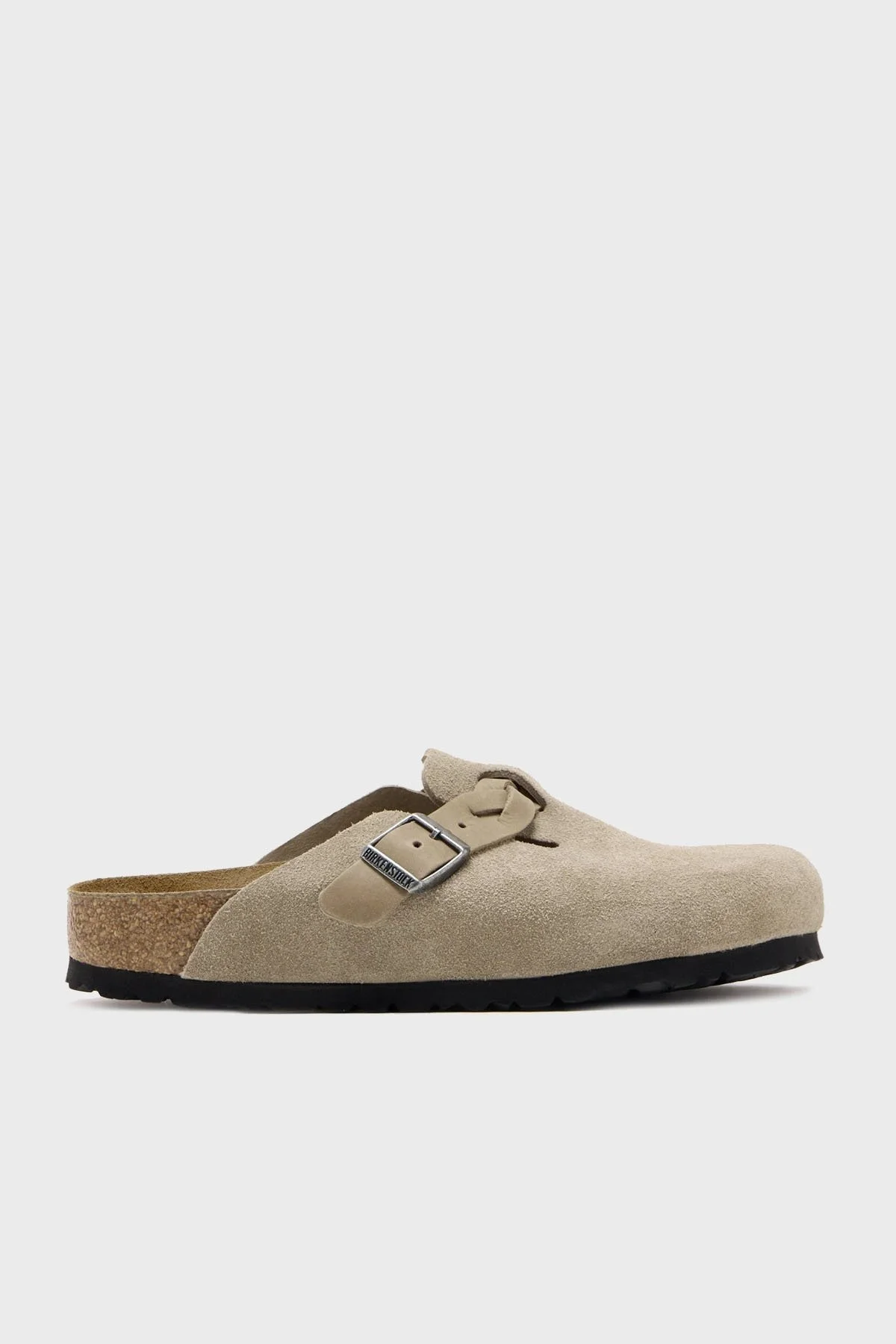 Birkenstock Boston Braided Kemer Detaylı Süet Bayan Terlik 1026694 AÇIK YEŞİL - 1