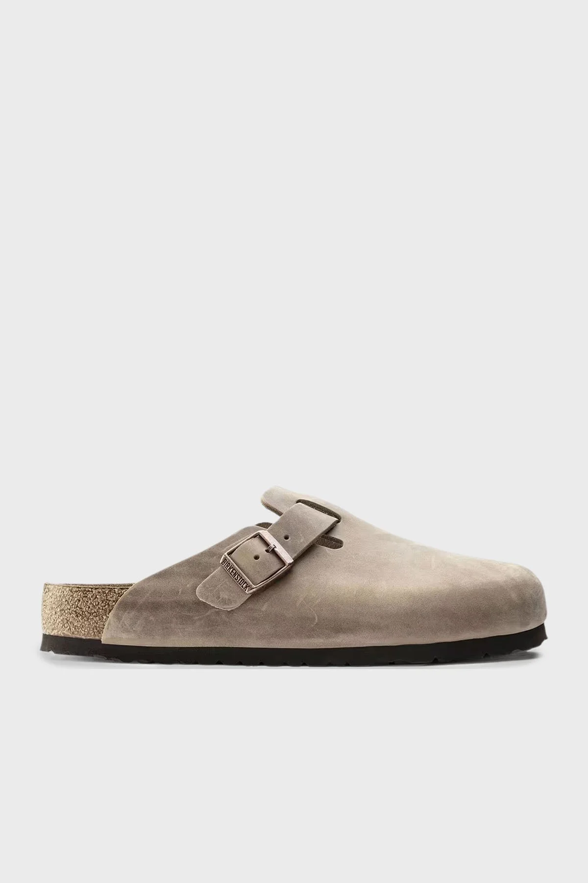 Birkenstock Boston Deri Kemer Detaylı Kapalı Unisex Terlik 1019484 AÇIK KAHVE - 1