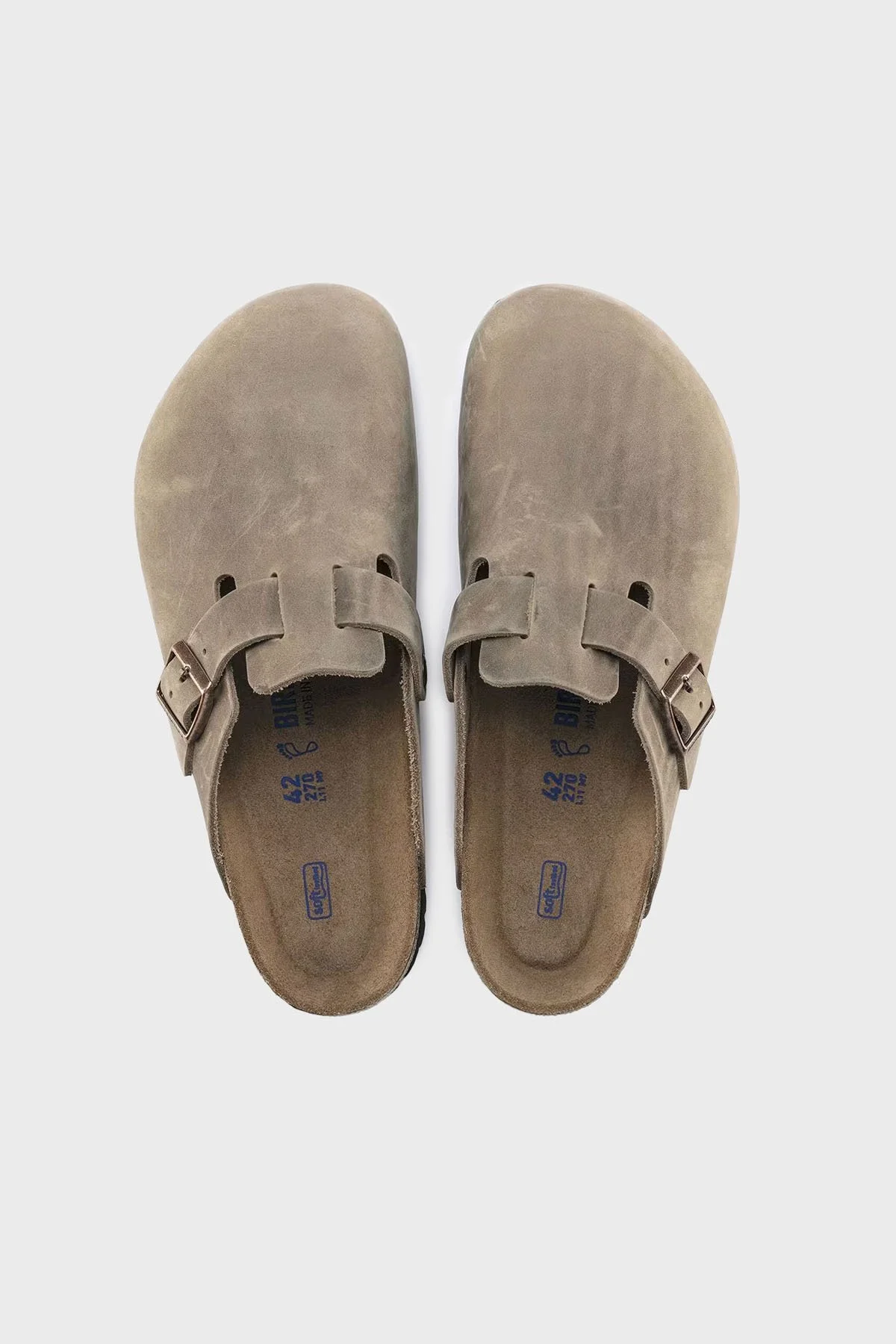 Birkenstock Boston Deri Kemer Detaylı Kapalı Unisex Terlik 1019484 AÇIK KAHVE - 4