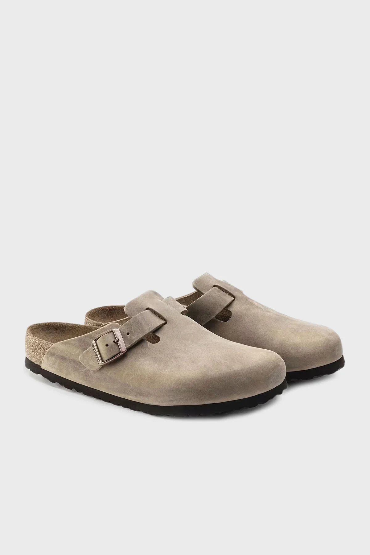 Birkenstock Boston Deri Kemer Detaylı Kapalı Unisex Terlik 1019484 AÇIK KAHVE - 5