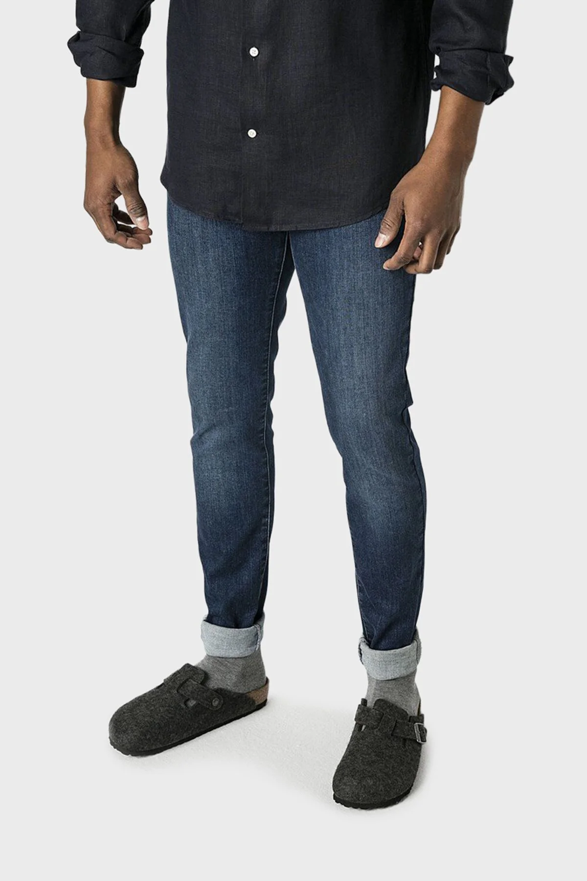 Birkenstock Boston Deri Kemer Detaylı Kapalı Unisex Terlik 160373 ANTRASİT - 7