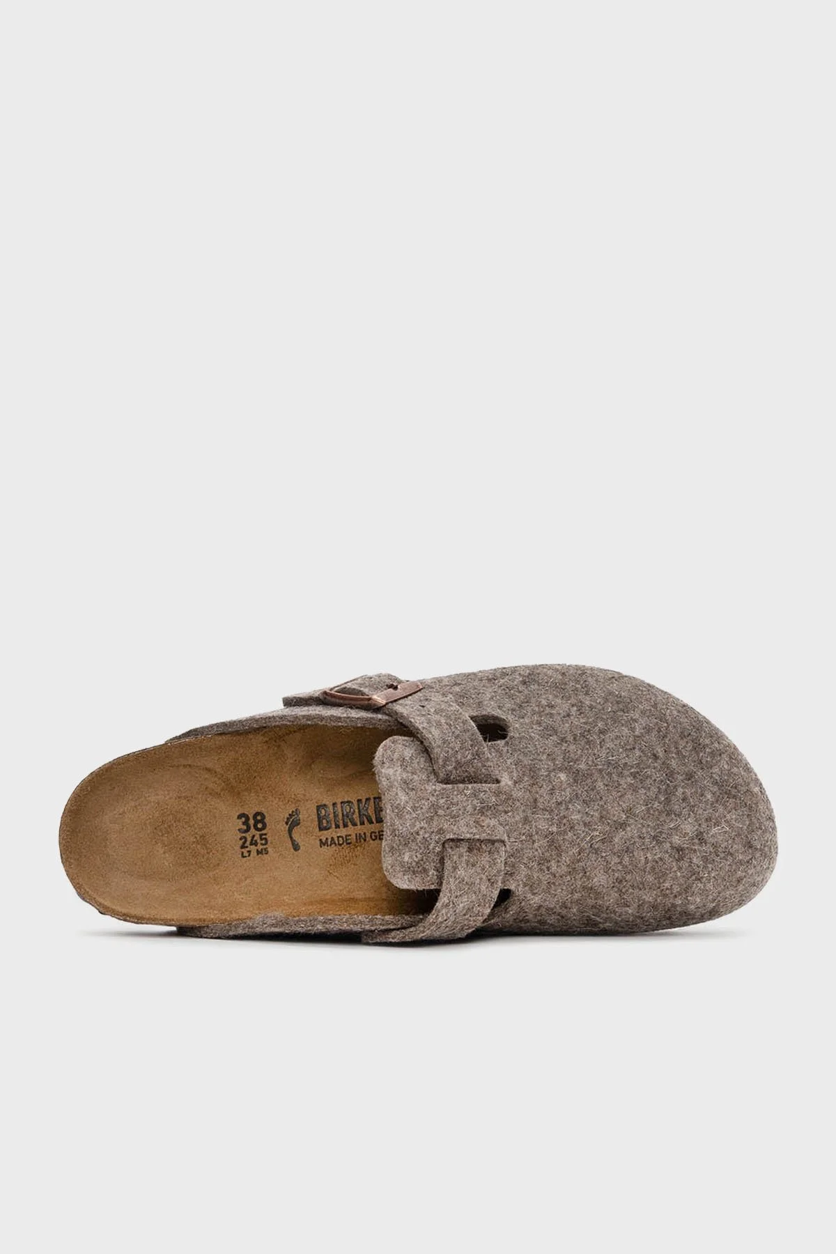 Birkenstock Boston Deri Kemer Detaylı Kapalı Unisex Terlik 160583 KAHVE - 4