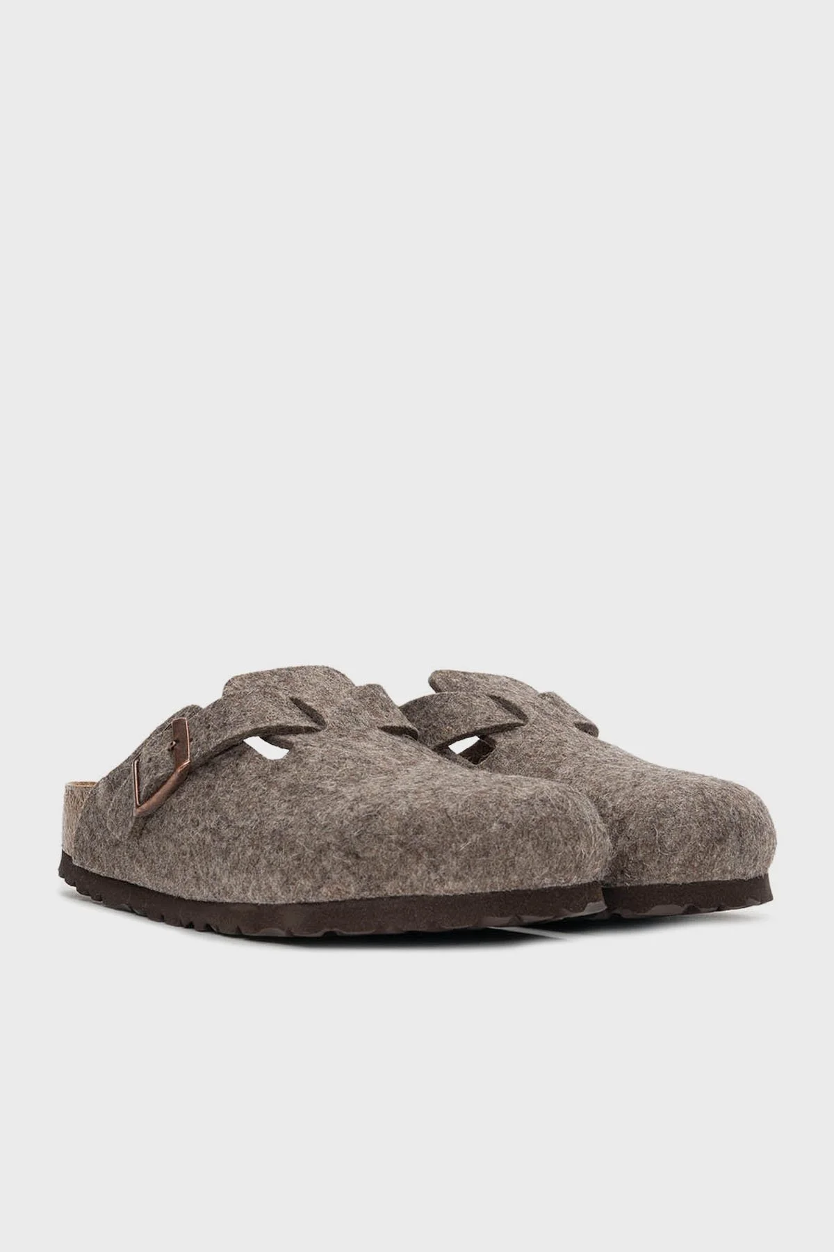 Birkenstock Boston Deri Kemer Detaylı Kapalı Unisex Terlik 160583 KAHVE - 3