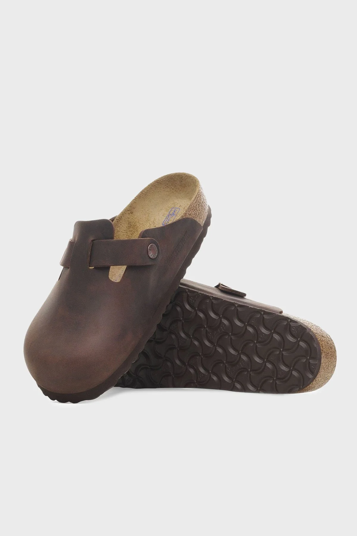 Birkenstock Boston Deri Kemer Detaylı Unisex Terlik 159713 KOYU KAHVE - 5