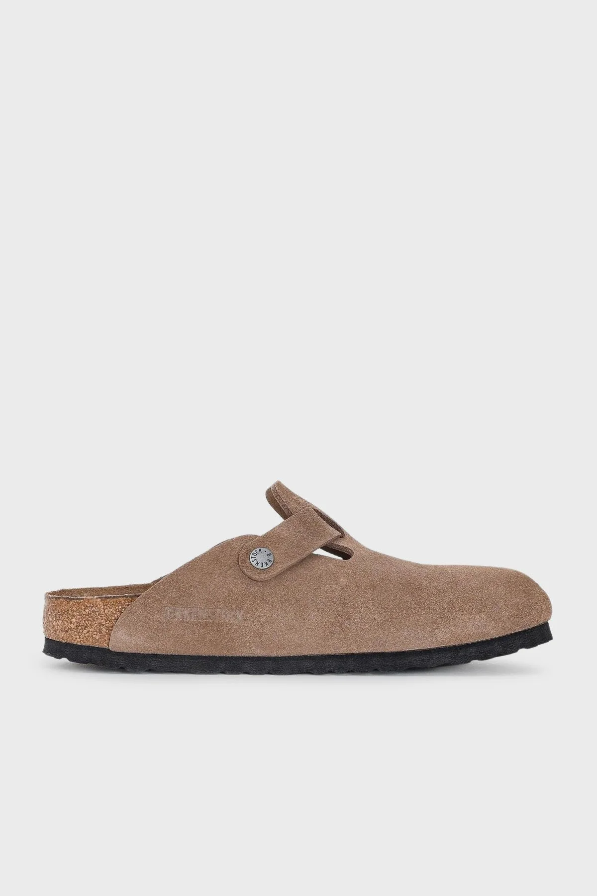 Birkenstock Boston Süet Deri Kemer Detaylı Kapalı Unisex Terlik 1030861 KOYU KAHVE - 1