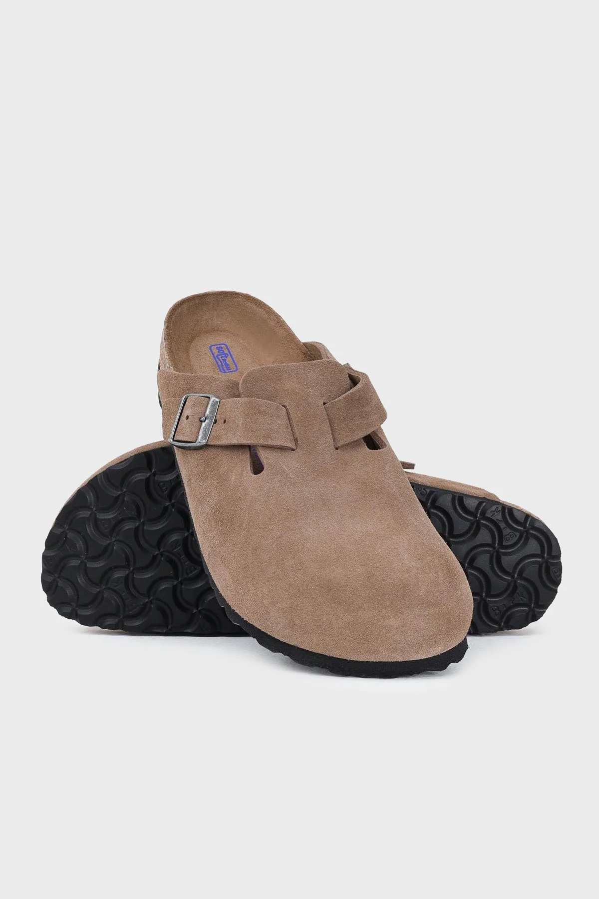 Birkenstock Boston Süet Deri Kemer Detaylı Kapalı Unisex Terlik 1030861 KOYU KAHVE - 4