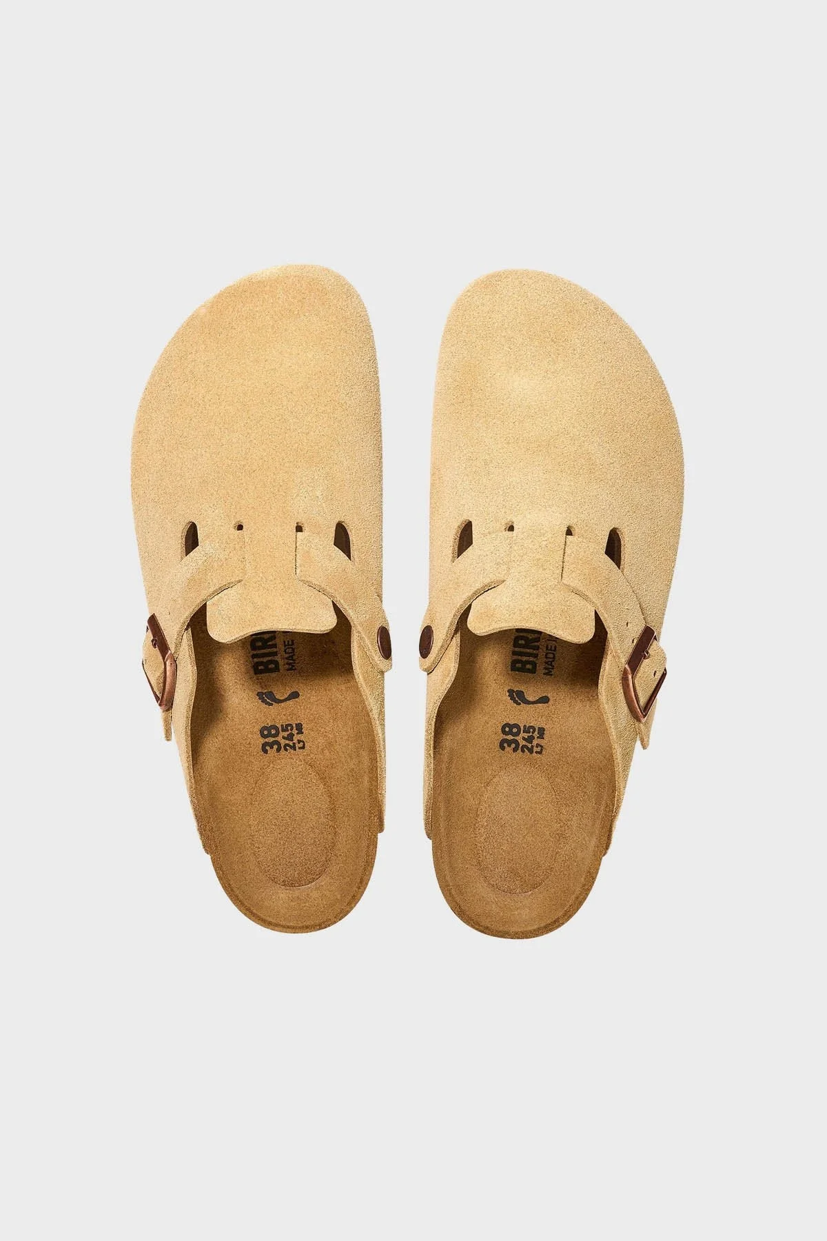 Birkenstock Boston Vl Kemer Detaylı Süet Unisex Terlik 1026164 BEJ - 3