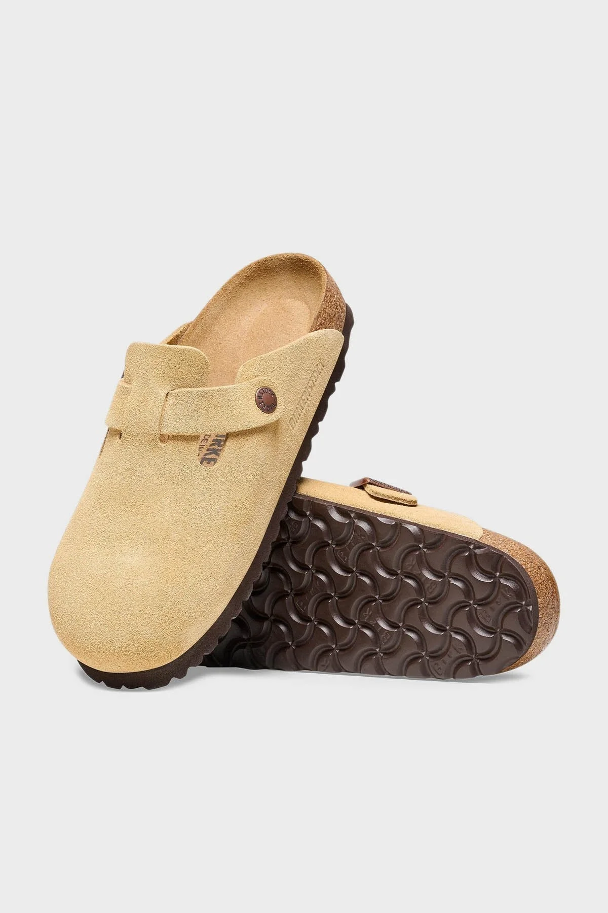 Birkenstock Boston Vl Kemer Detaylı Süet Unisex Terlik 1026164 BEJ - 4