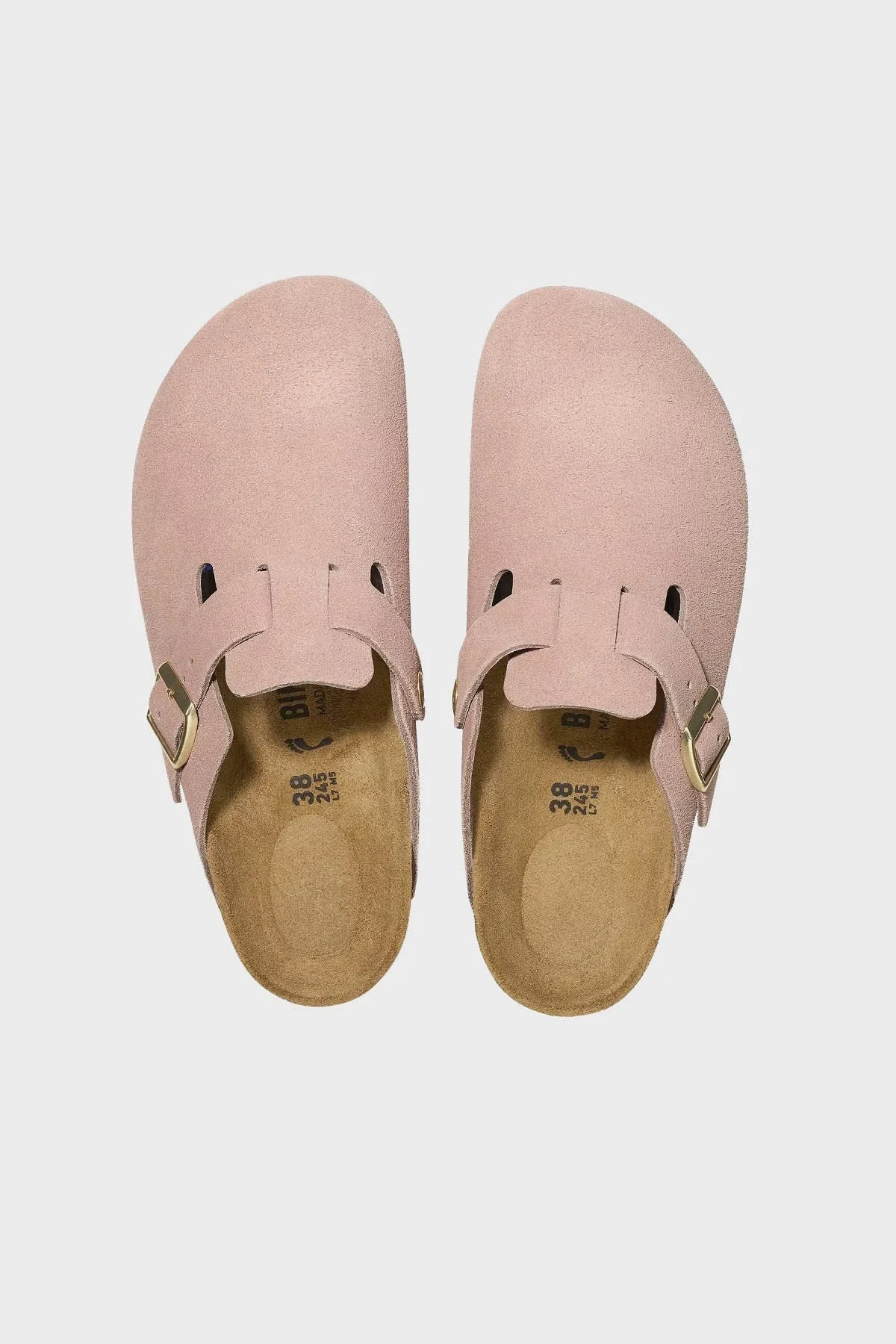 Birkenstock Boston Vl Kemer Detaylı Süet Unisex Terlik 1026171 AÇIK PEMBE - 9