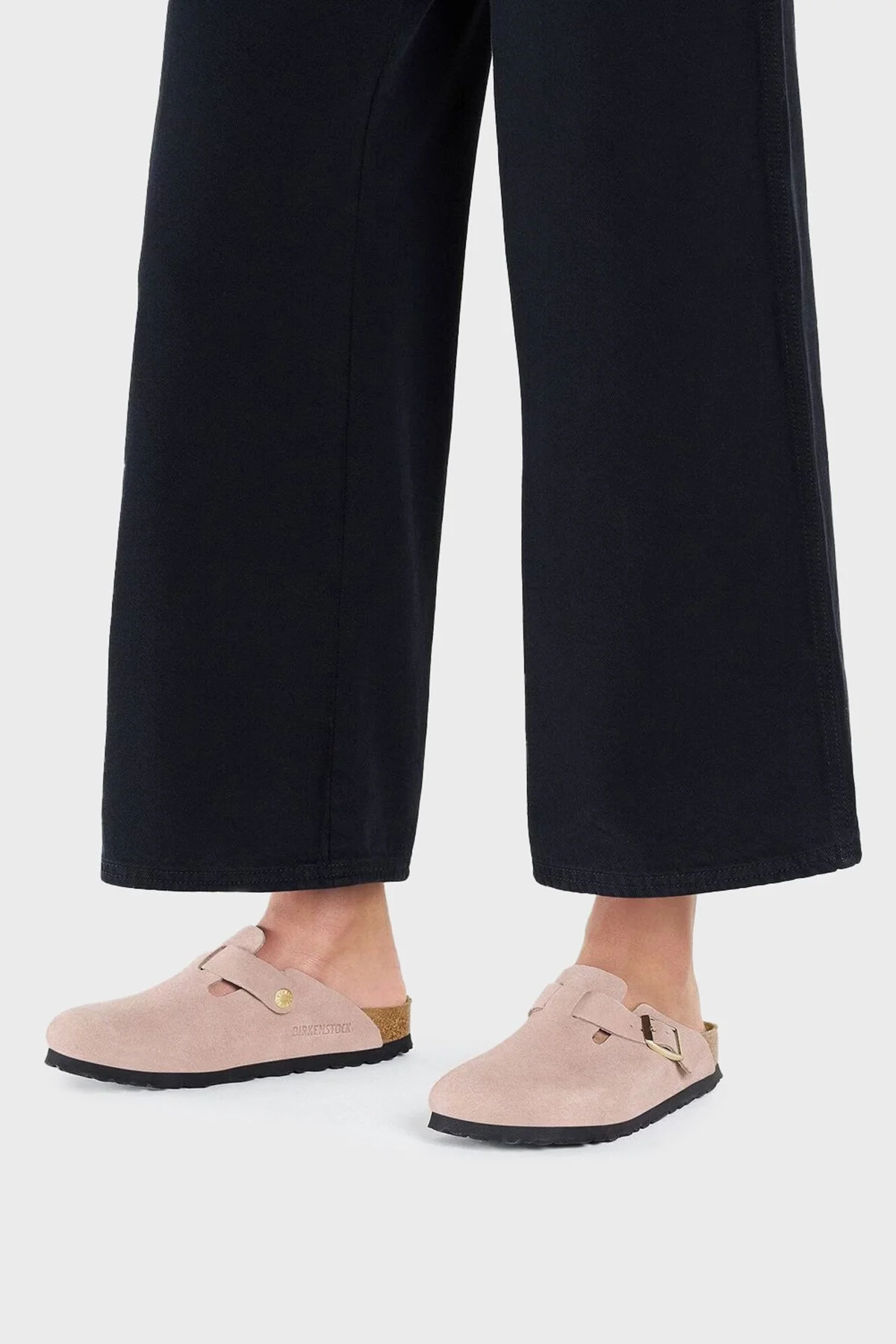 Birkenstock Boston Vl Kemer Detaylı Süet Unisex Terlik 1026171 AÇIK PEMBE - 2