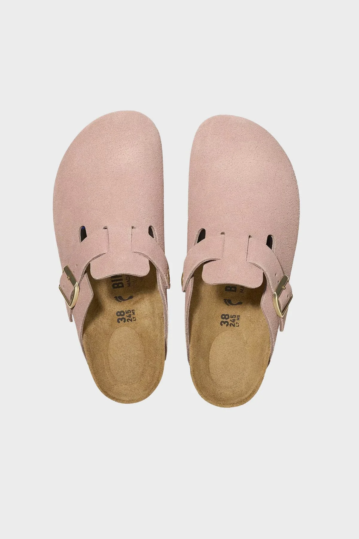Birkenstock Boston Vl Kemer Detaylı Süet Unisex Terlik 1026171 AÇIK PEMBE - 4