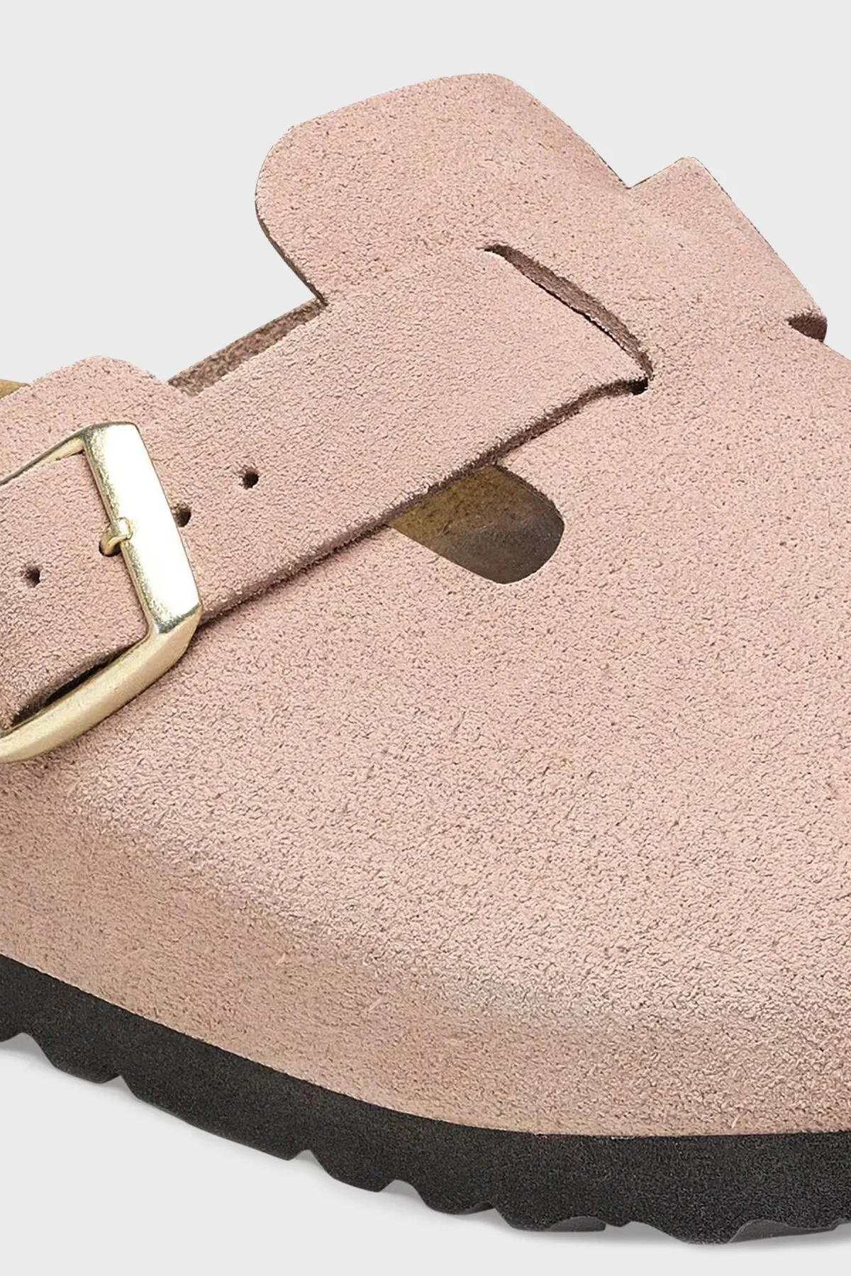 Birkenstock Boston Vl Kemer Detaylı Süet Unisex Terlik 1026171 AÇIK PEMBE - 5